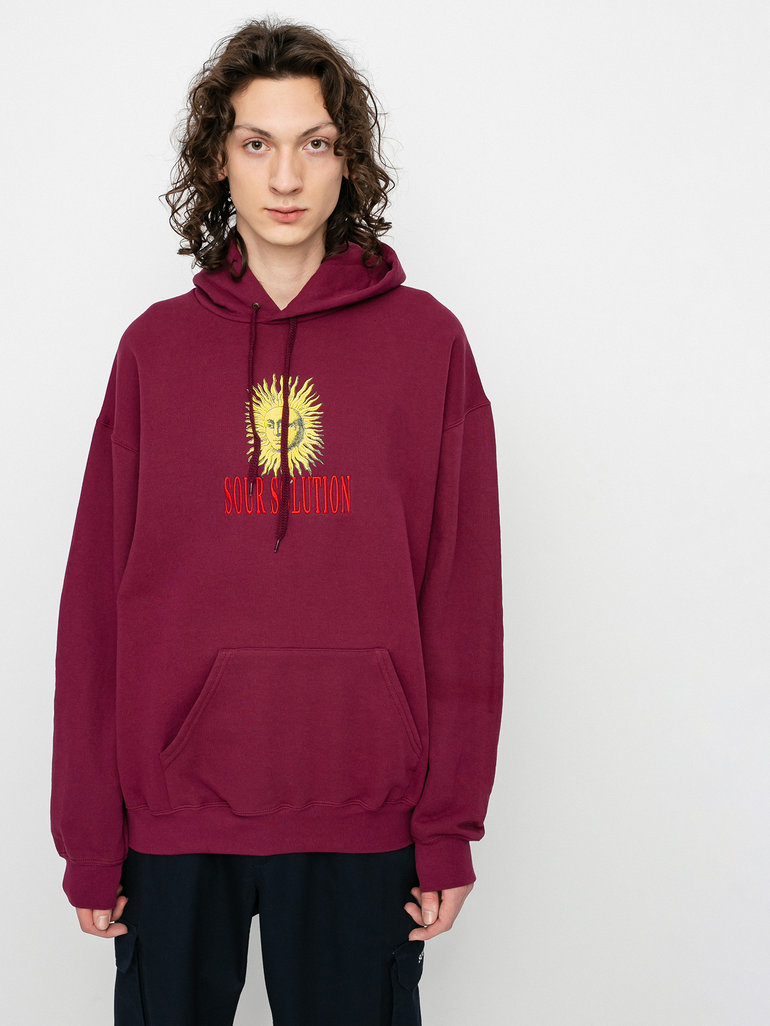 Sour Solution Sun Hoodie (maroon)
