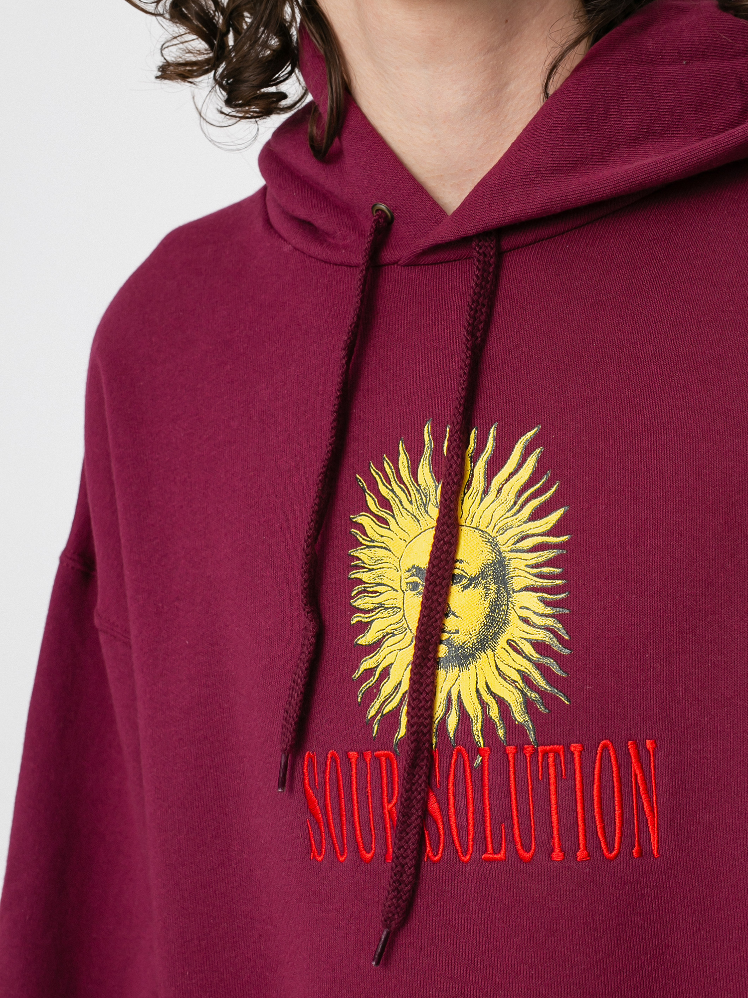 Sour Solution Sun Hoodie (maroon)