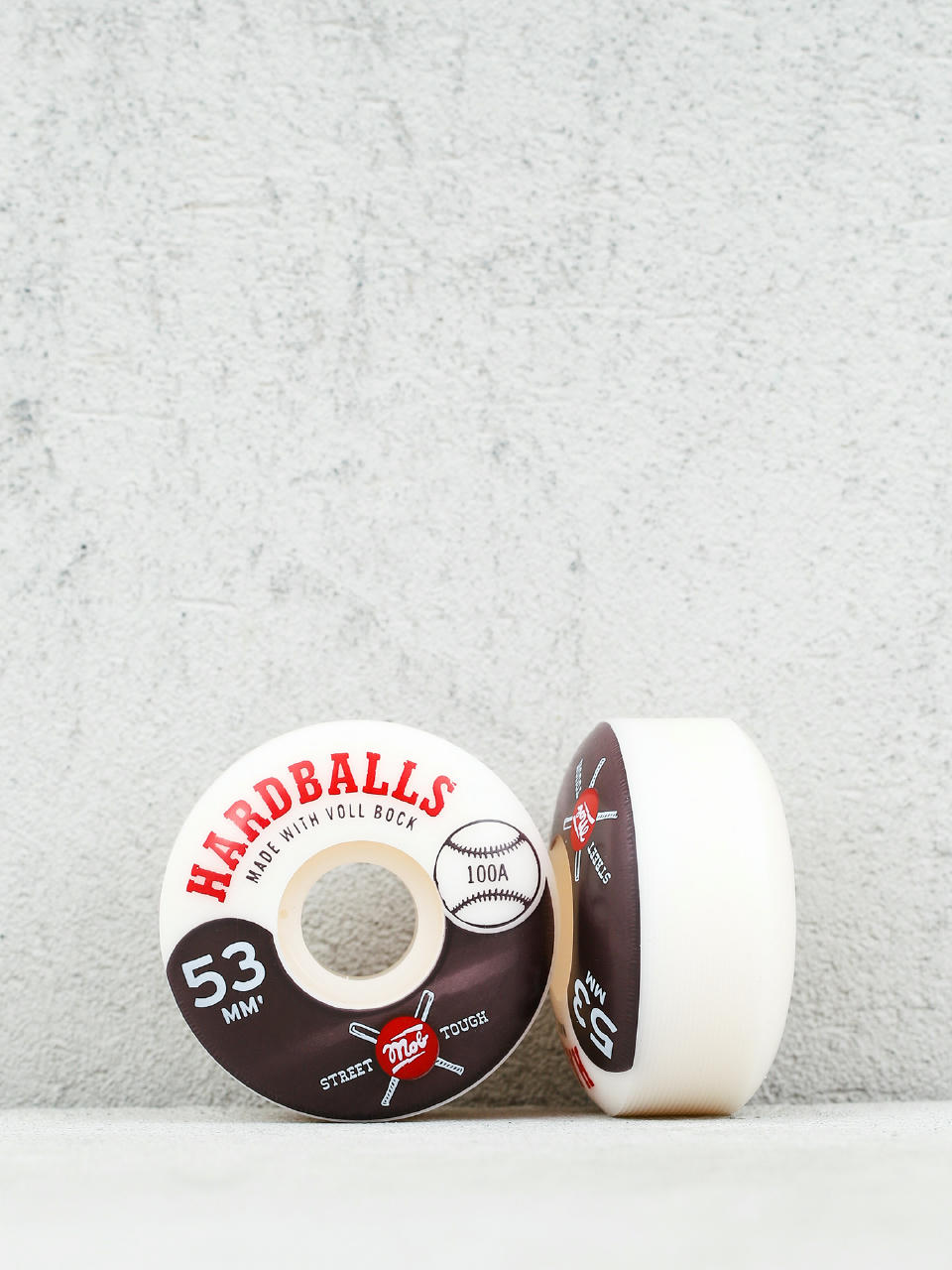 Mob Skateboards Hardballs Wheels (white/black)