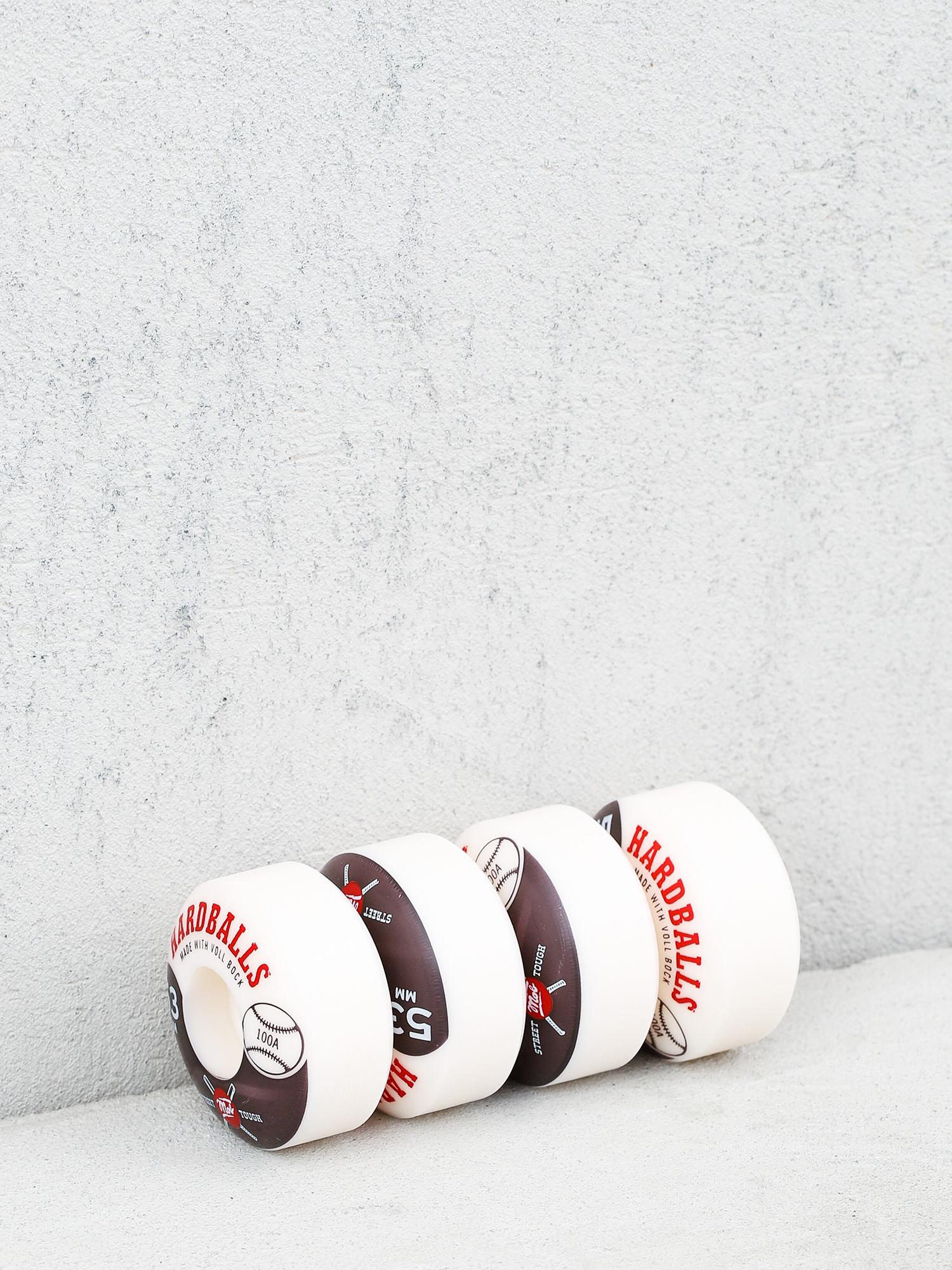 Mob Skateboards Hardballs Rollen (white/black)