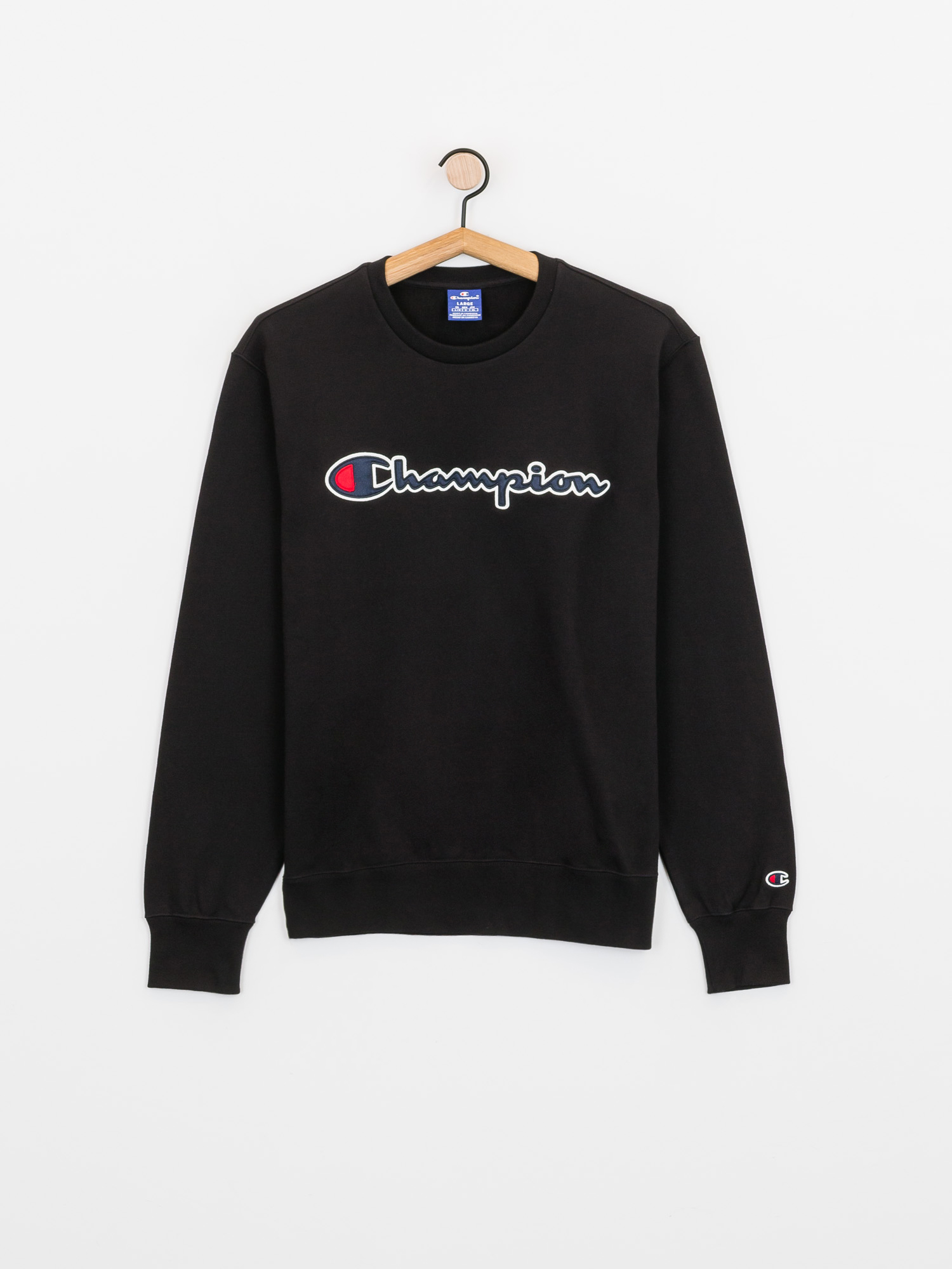 all black champion crewneck