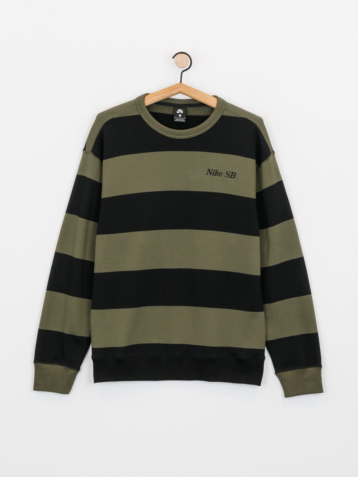 Nike SB Stripe Crew Sweatshirt (cargo khaki/black/black)
