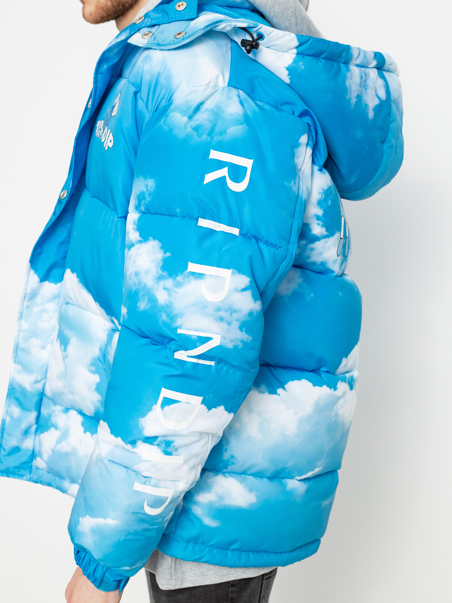 ripndip heaven and hell puffer jacket blue