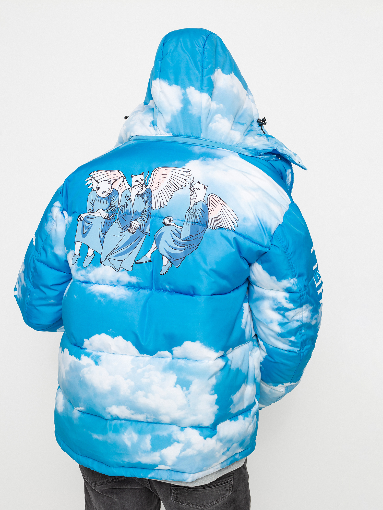 RipNDip Heaven And Hell Puffer Jacket (blue)