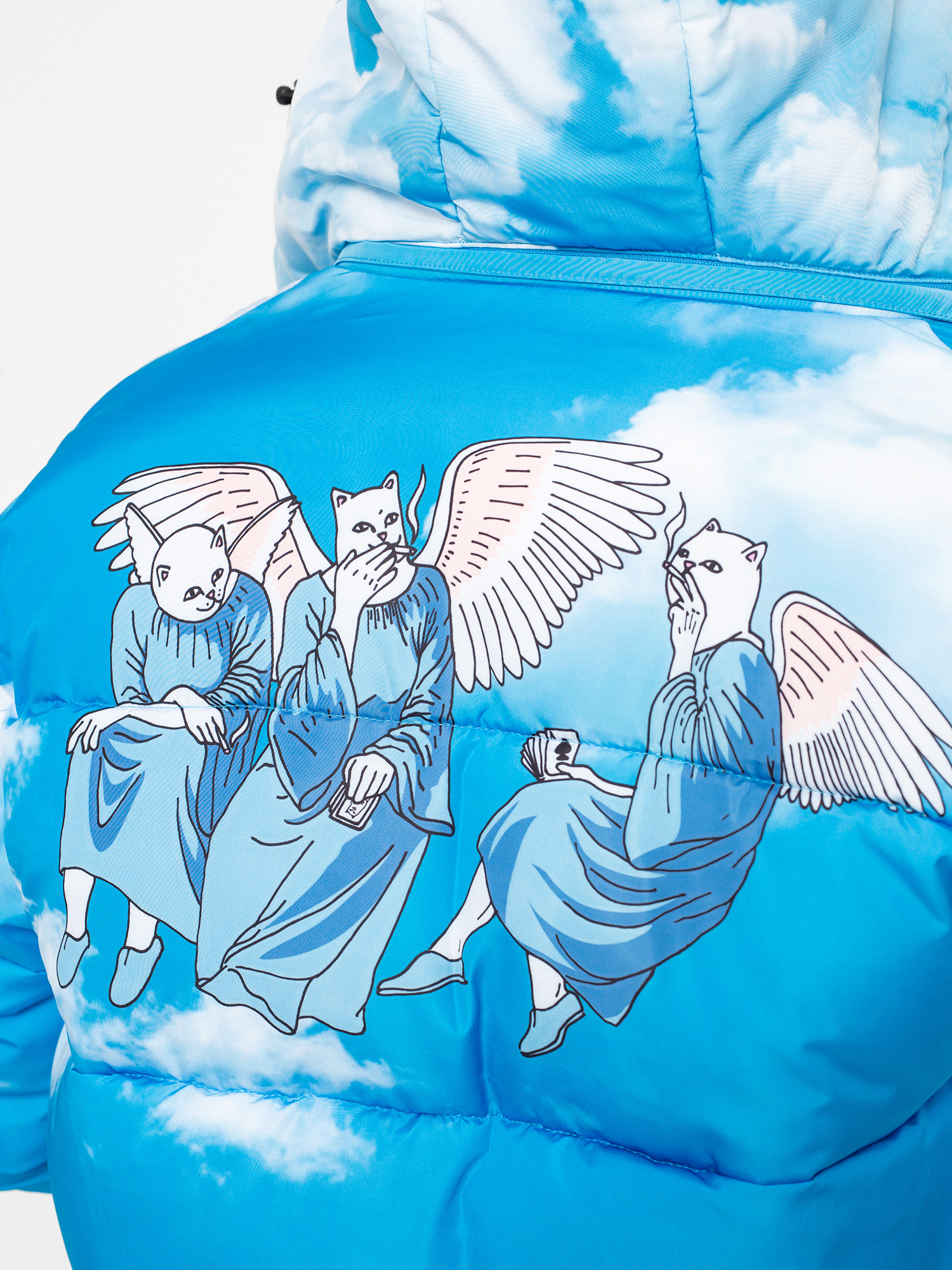 ripndip heaven and hell puffer jacket blue