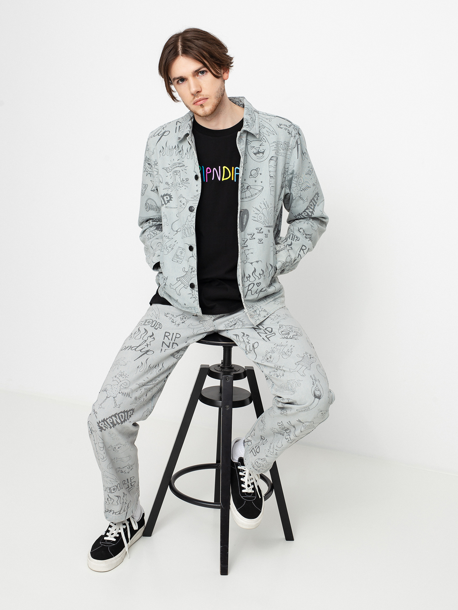 RipNDip Sharpie Denim Jacket (light denim wash)