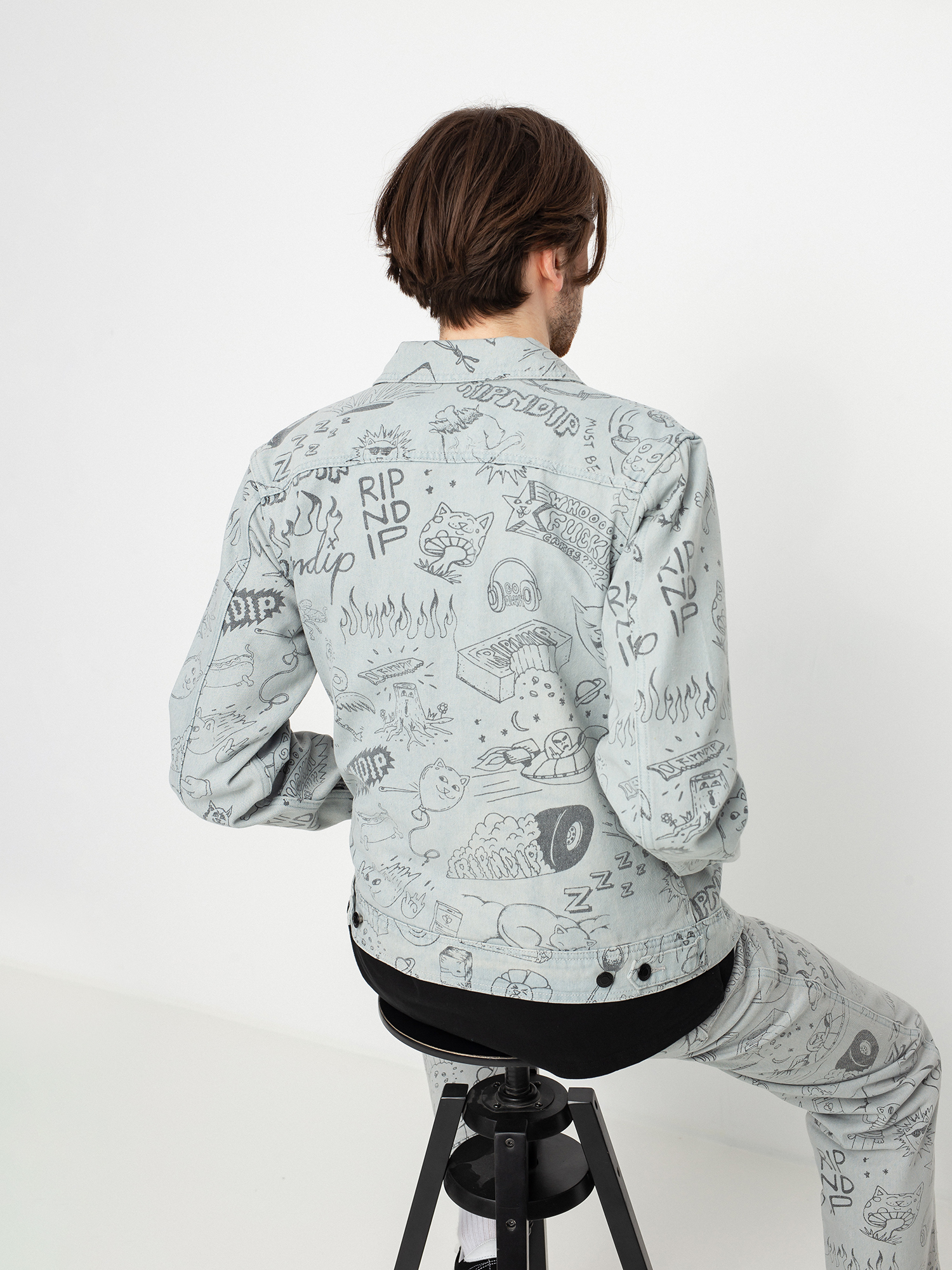 RipNDip Sharpie Denim Jacket (light denim wash)
