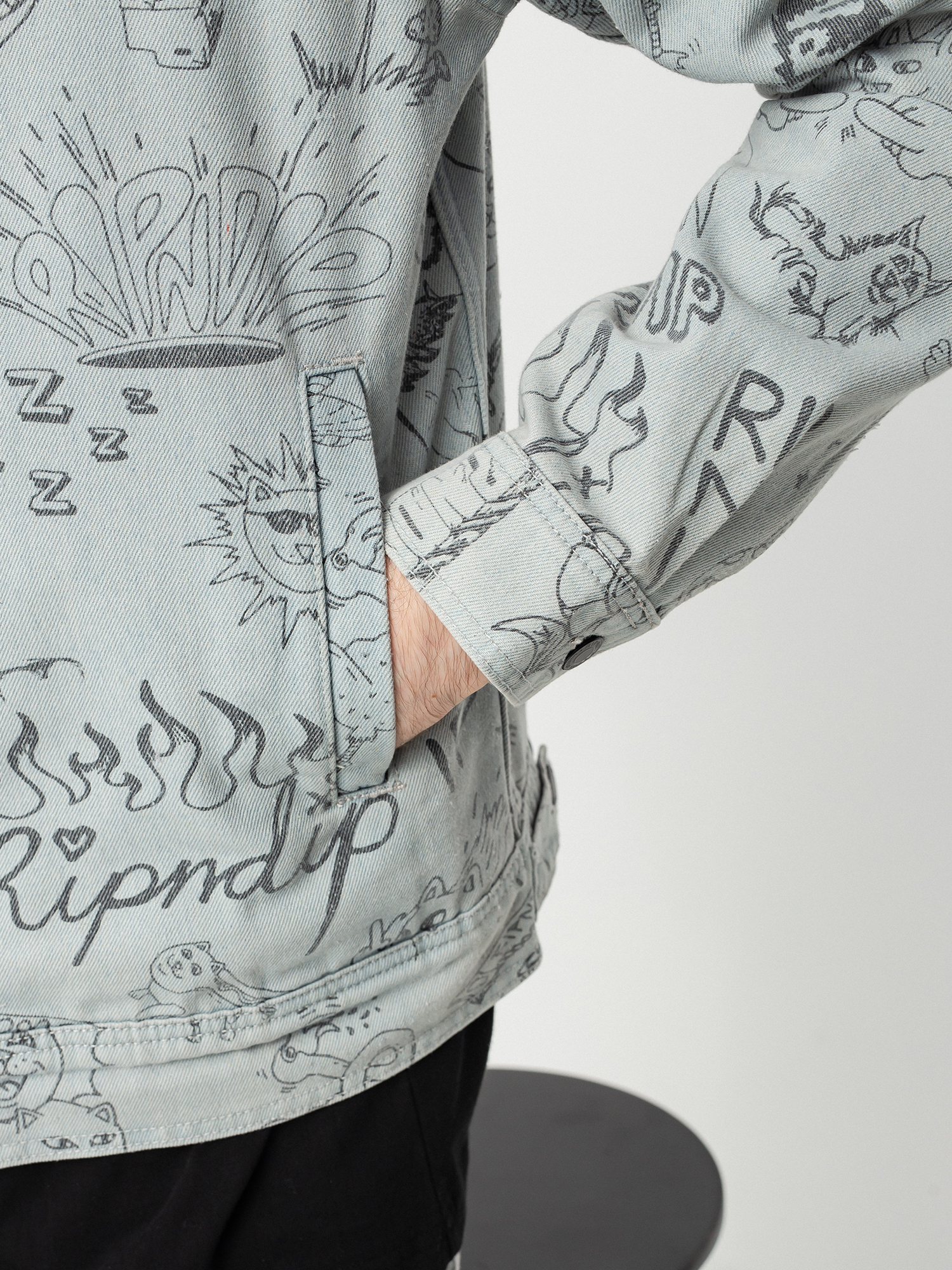 RipNDip Sharpie Denim Jacket (light denim wash)