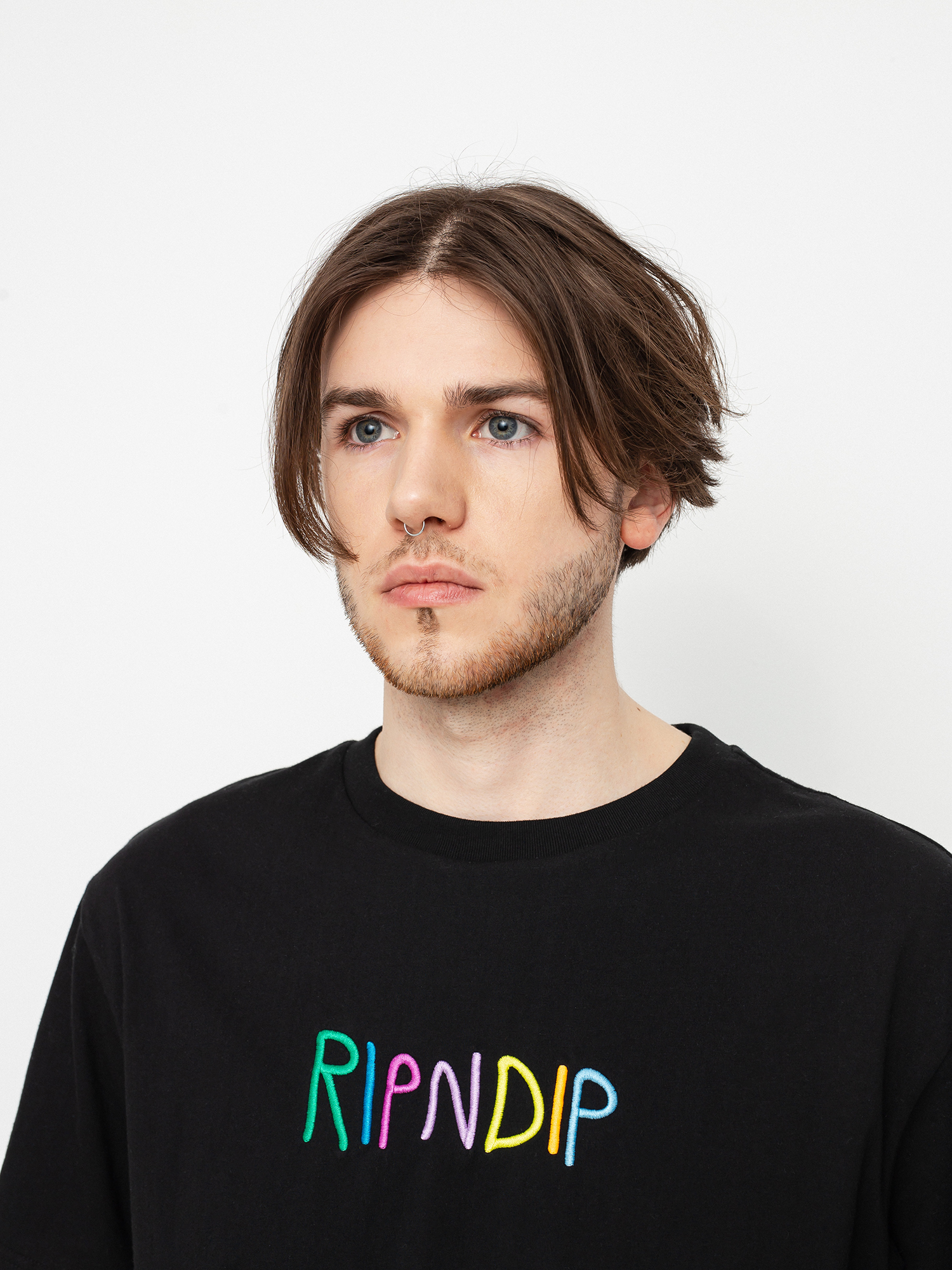RipNDip Logo Embroidered Art T-shirt (black)