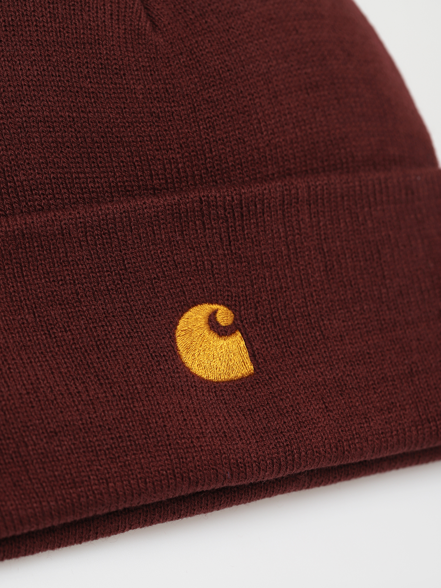 Carhartt WIP Chase Beanie - burgundy (shiraz/gold)