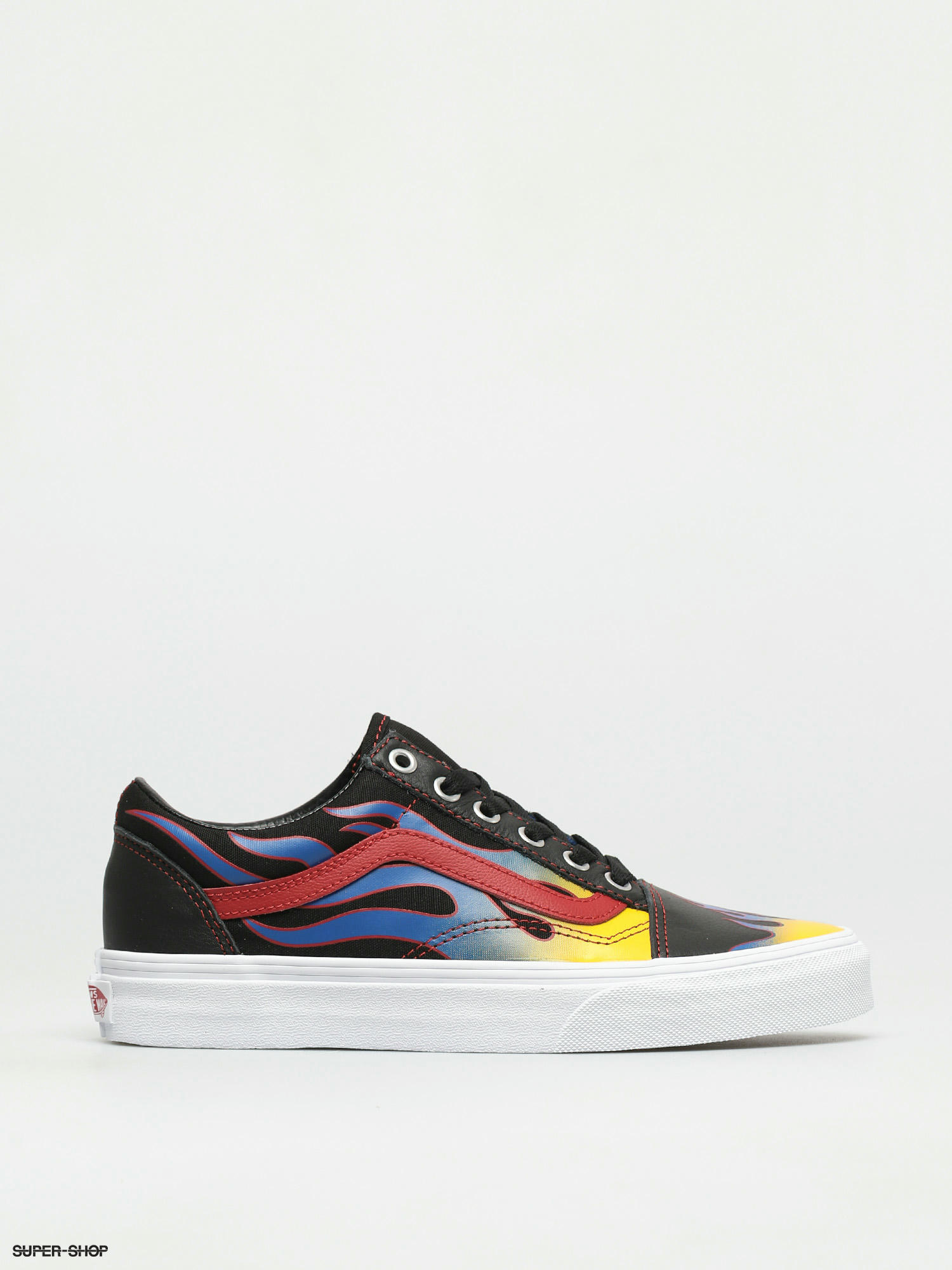 vans old skool black red