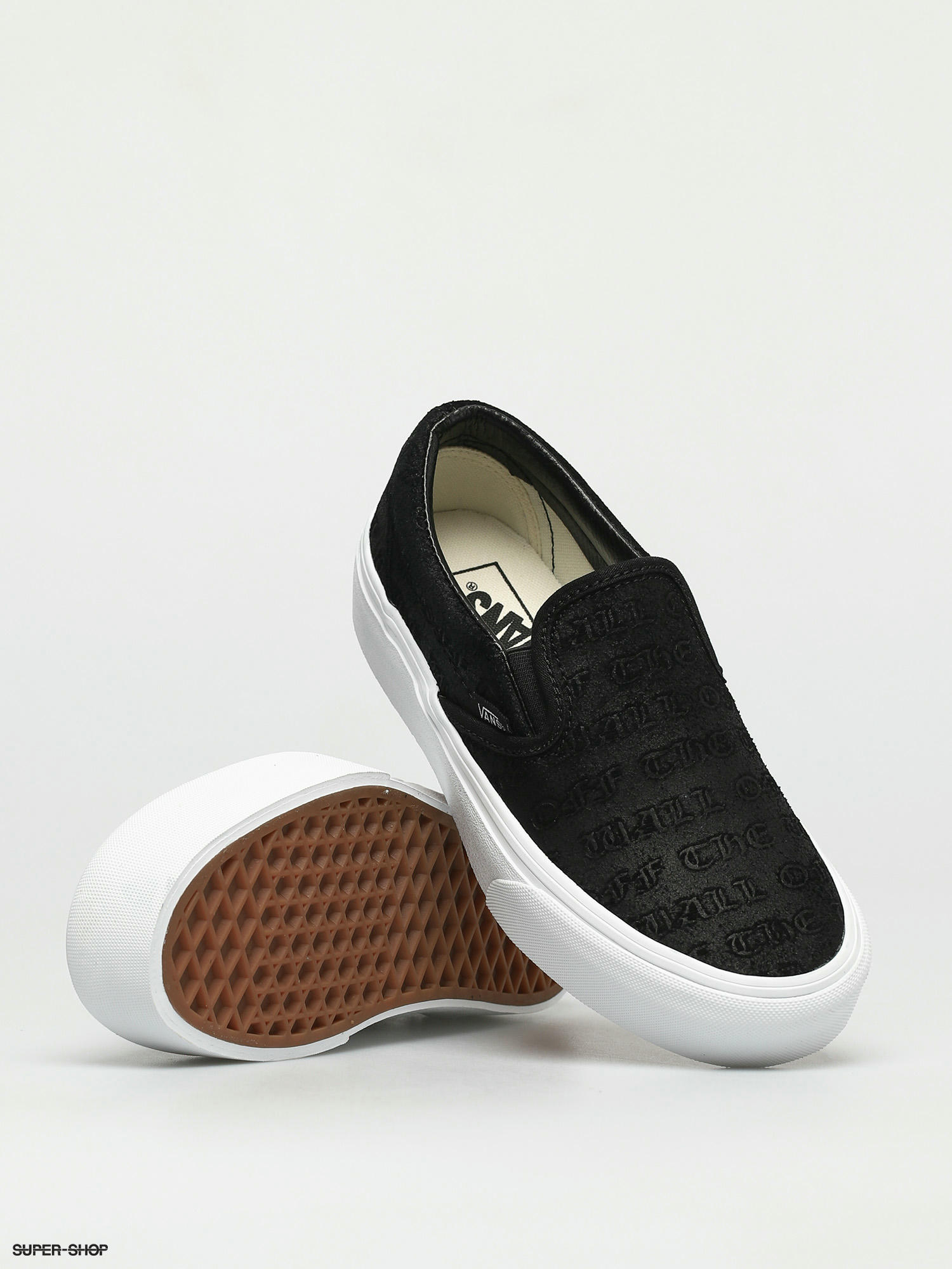 Vans classic slip on platform outlet embossed