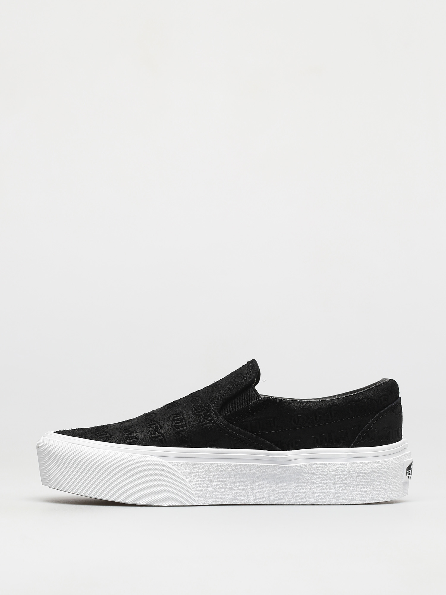 Vans Classic Slip On Platform Schuhe (deboss otw black/black)