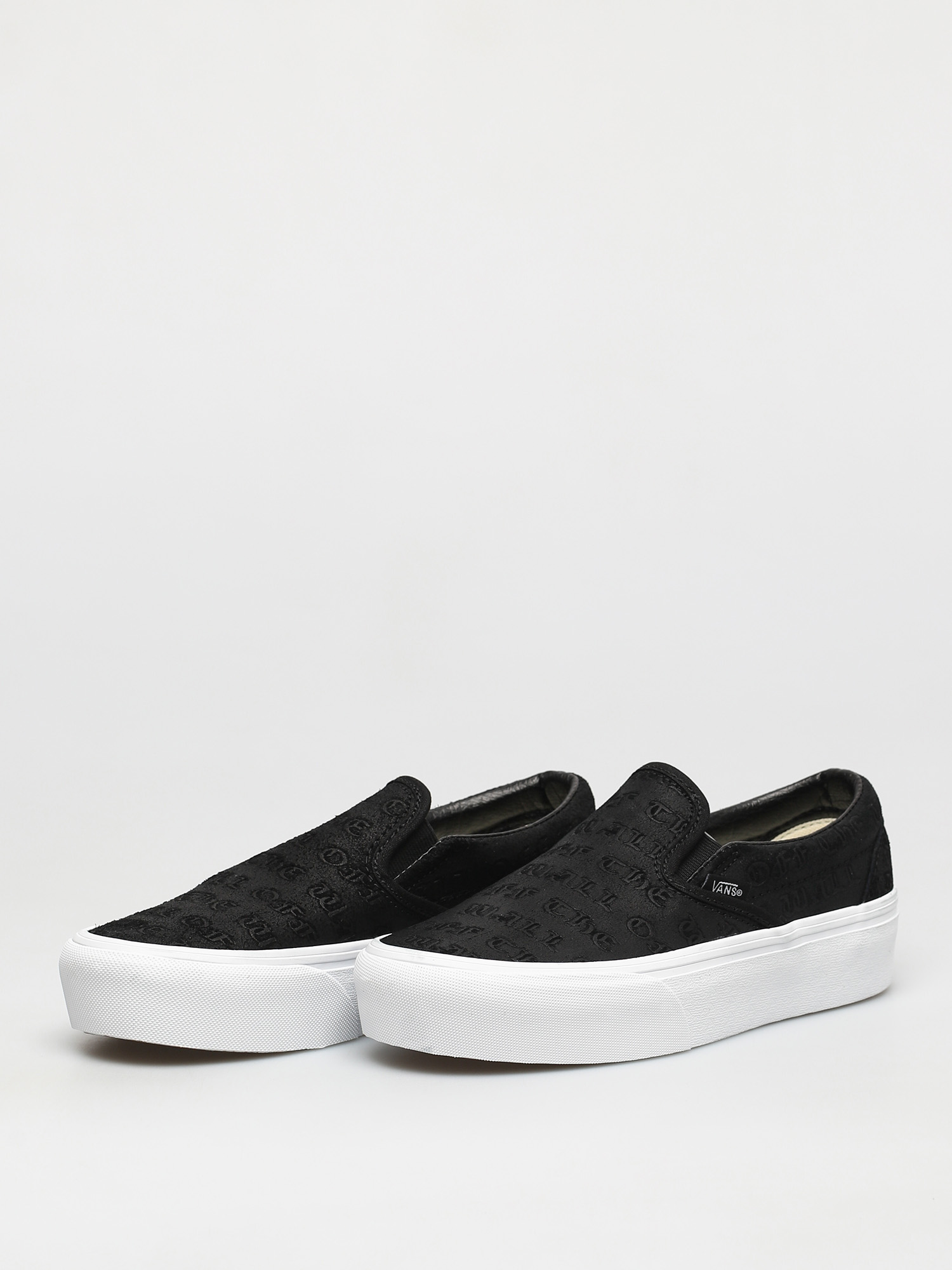 Vans Classic Slip On Platform Schuhe (deboss otw black/black)