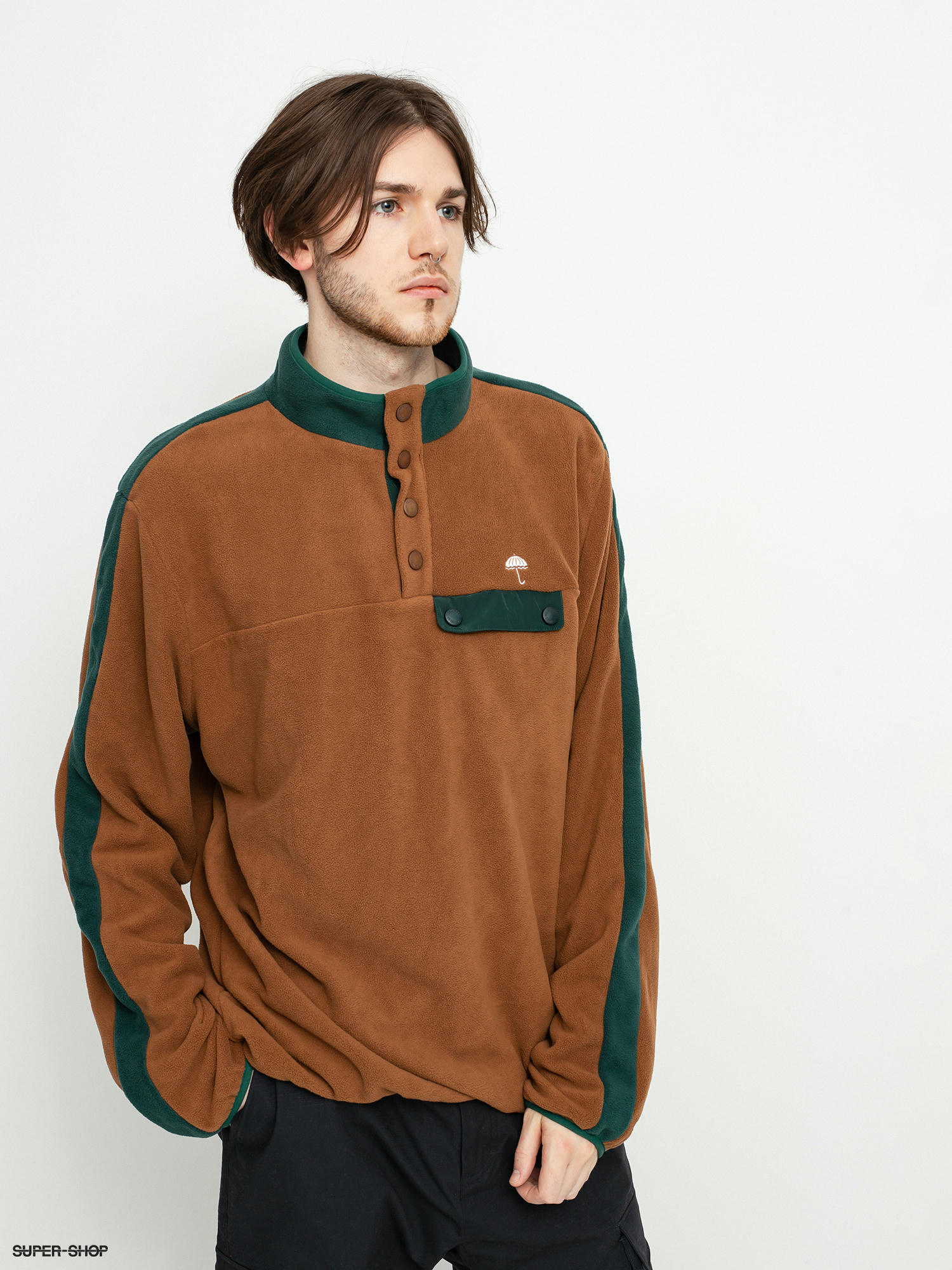 Mens Helas Tonio Quarter Fleece (toffee)