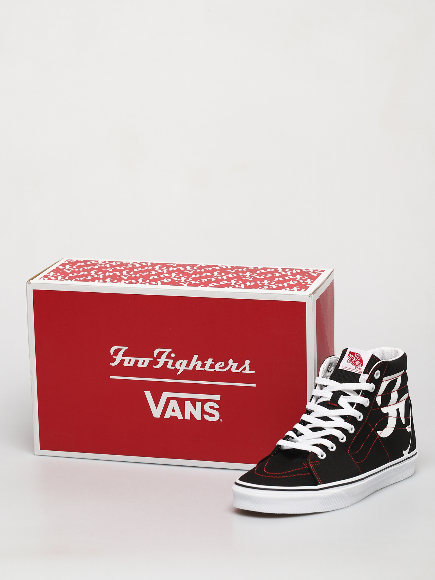 Vans Foo Fighters Sk8 Hi Shoes (black/true white)