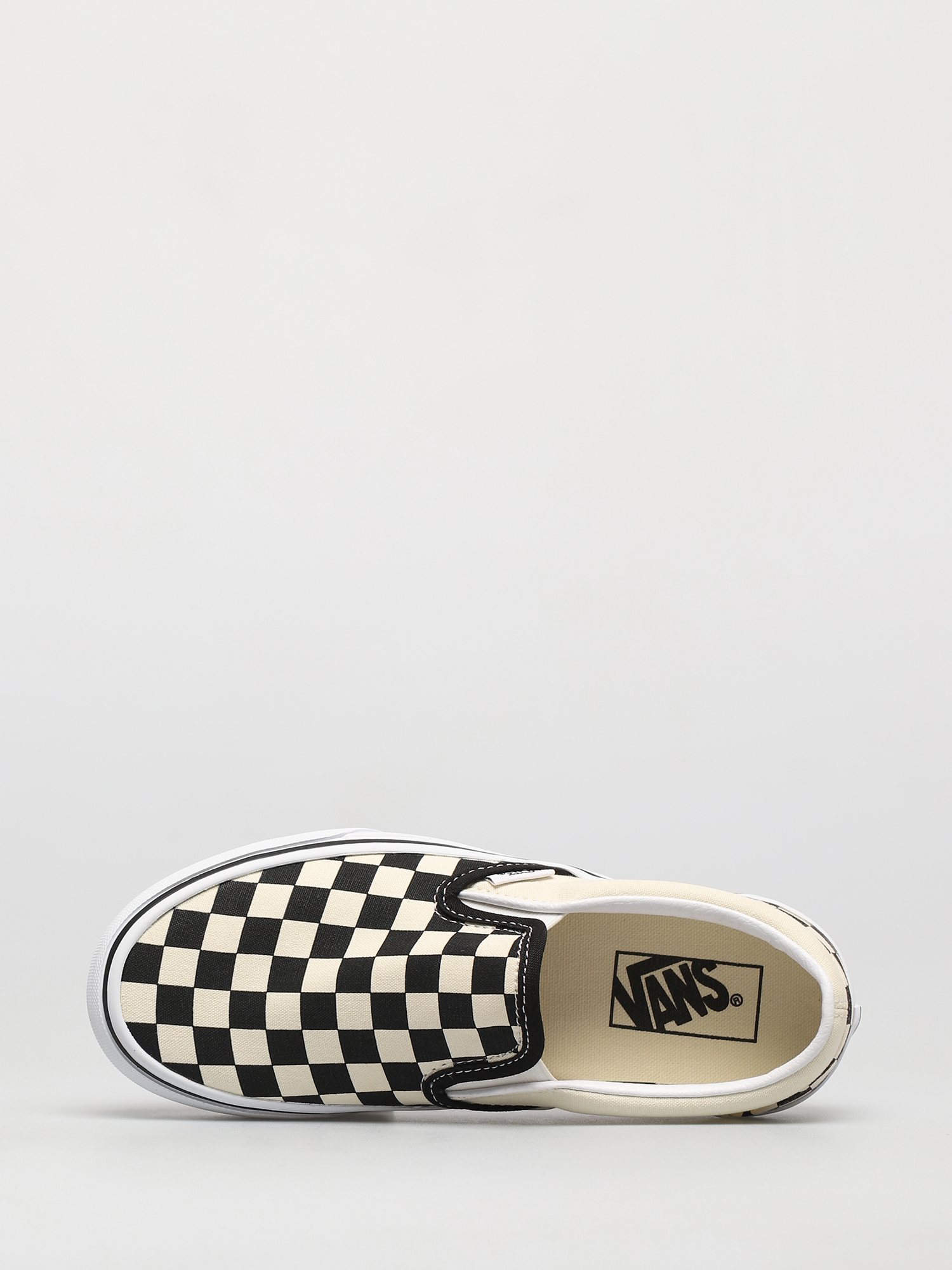 Vans Classic Slip On Platform Shoes (blk whtchckerboard/wht)