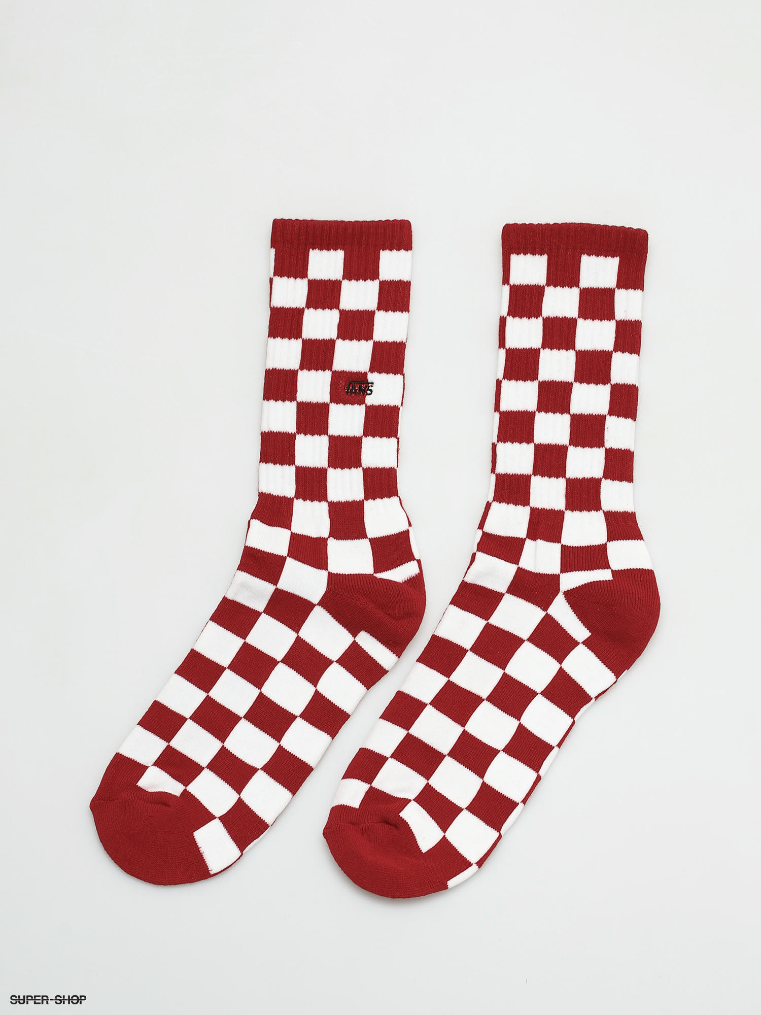 Vans checkerboard best sale red and white