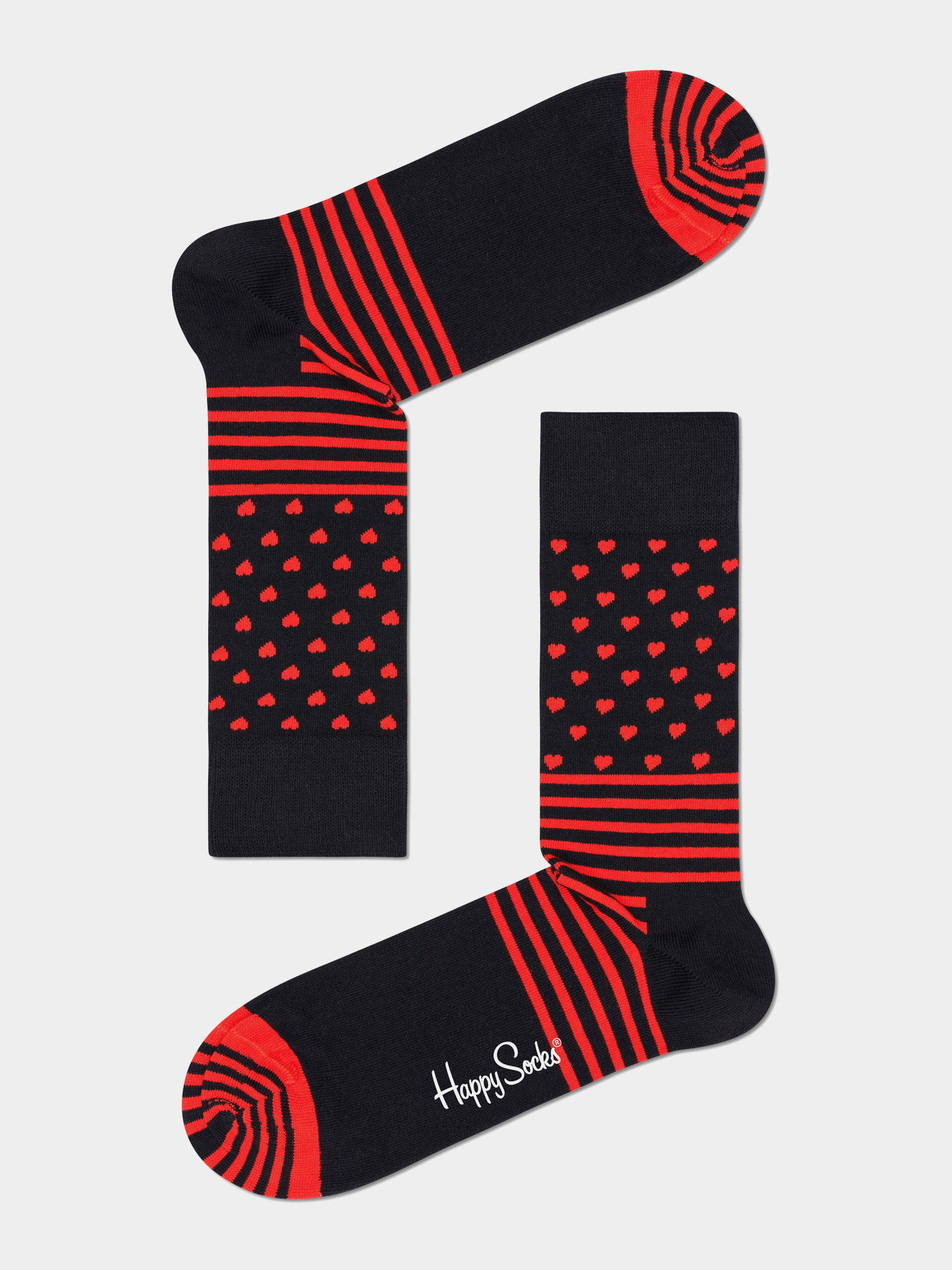 Happy Socks Valentine 2Pk Socks (black/red)