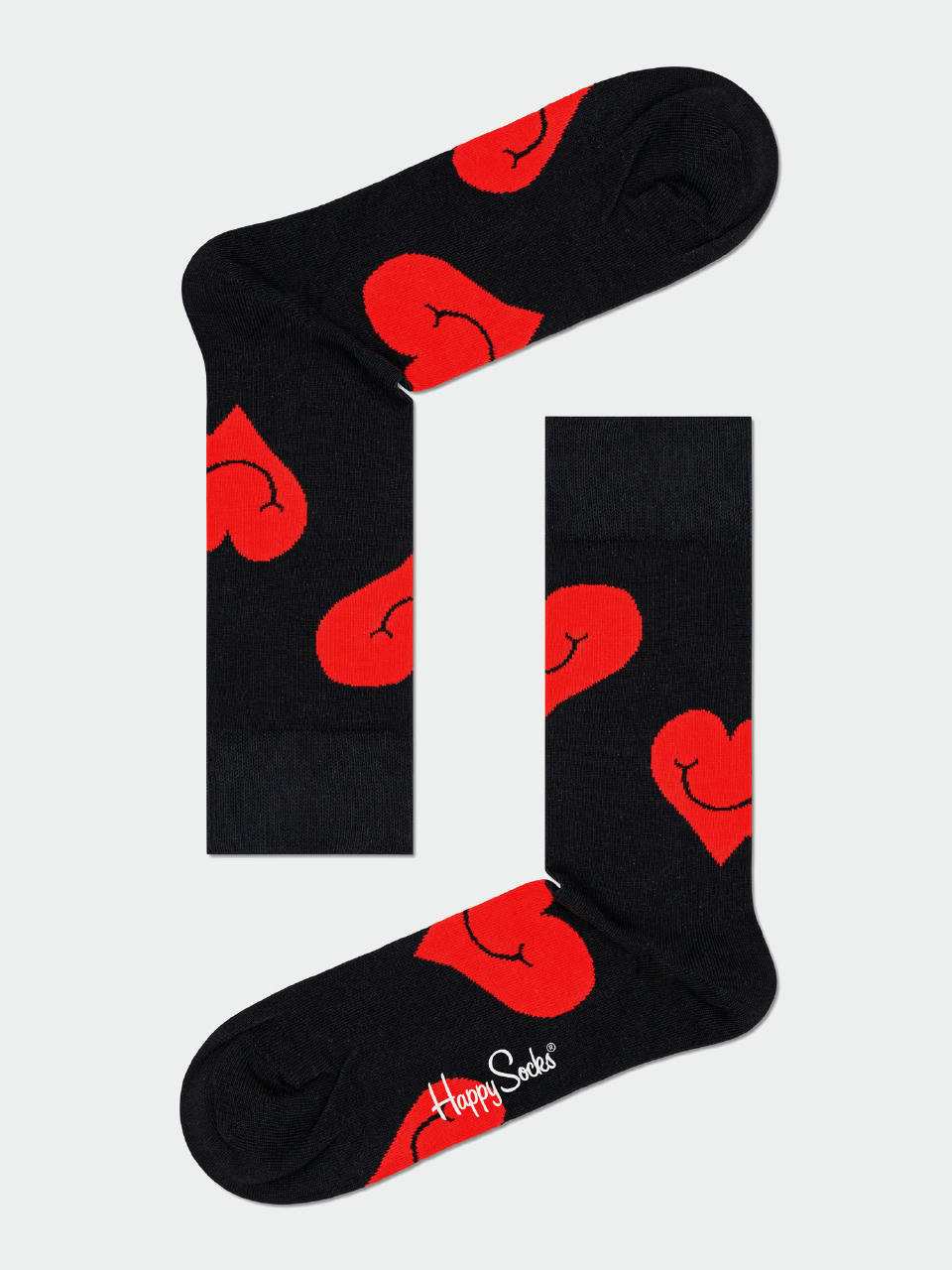 Happy Socks Valentine 2Pk Socken (black/red)