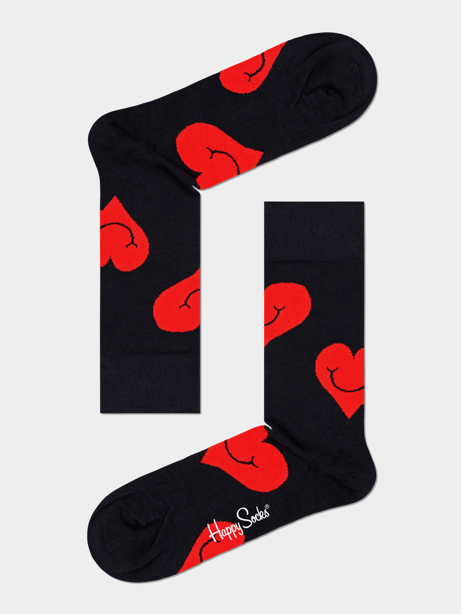 Happy Socks Valentine 2Pk Socks (black/red)