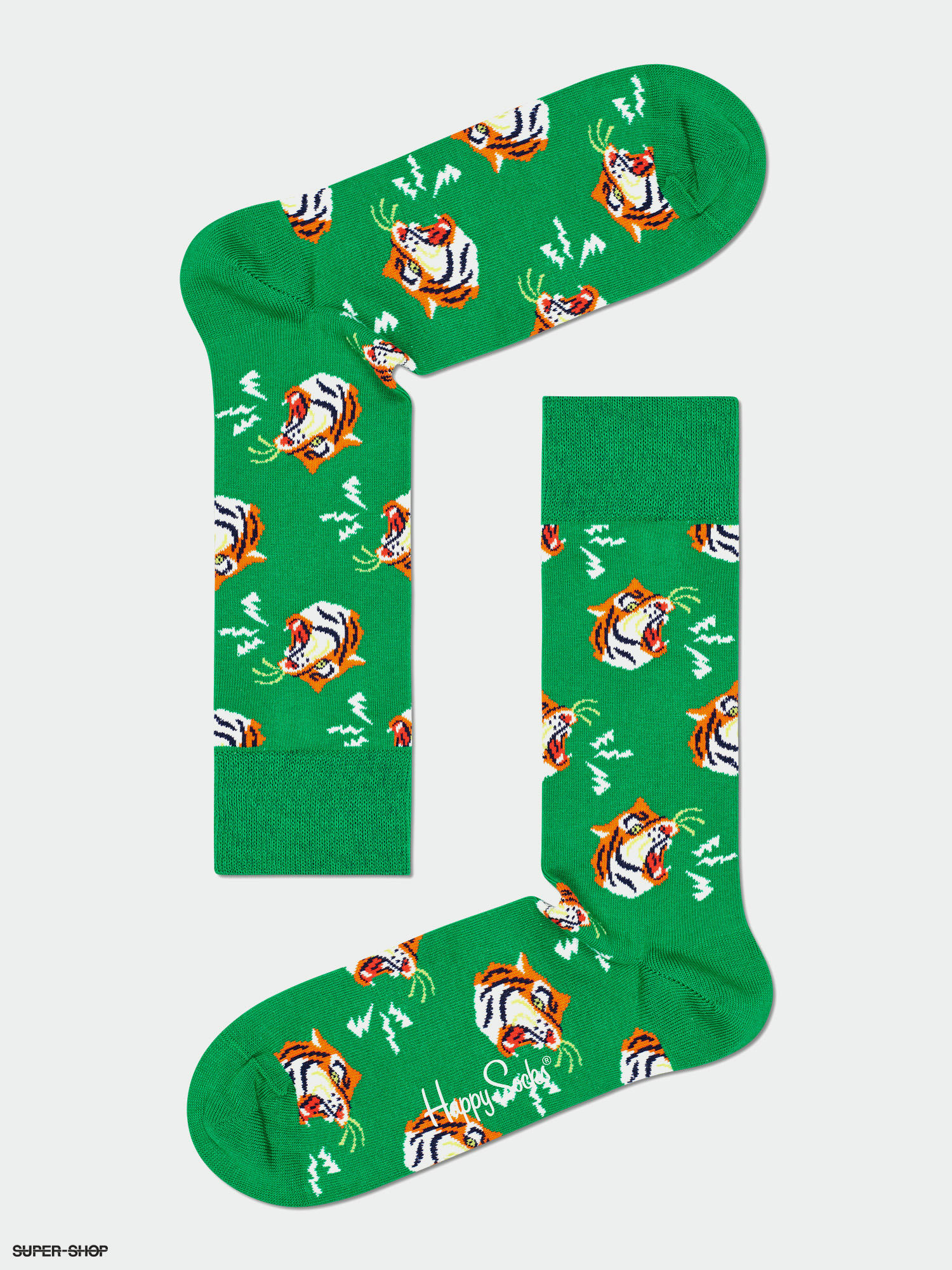 Happy Socks Tiger Socks green