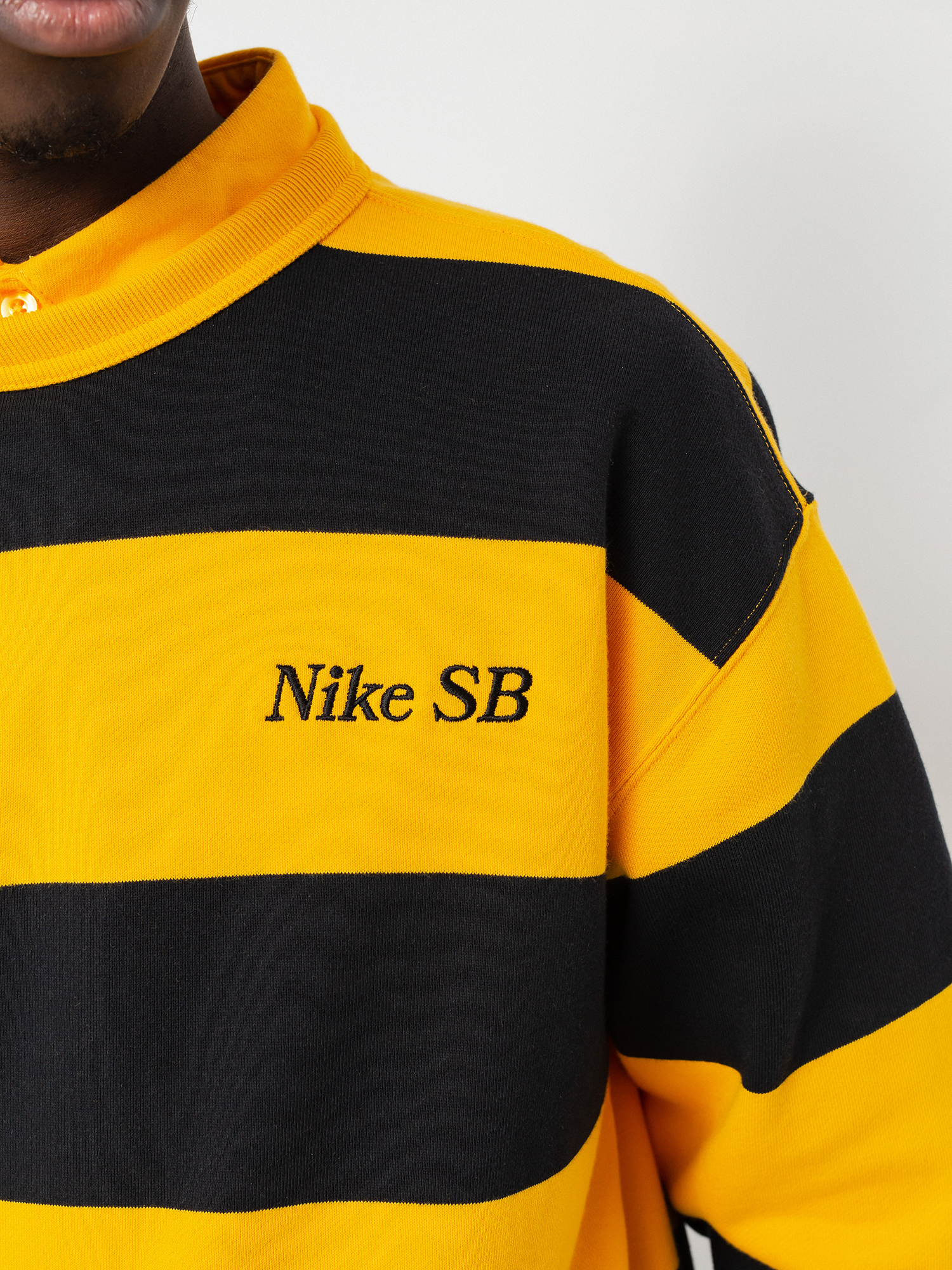 Nike SB Stripe Crew Sweatshirt (university gold/black/black)