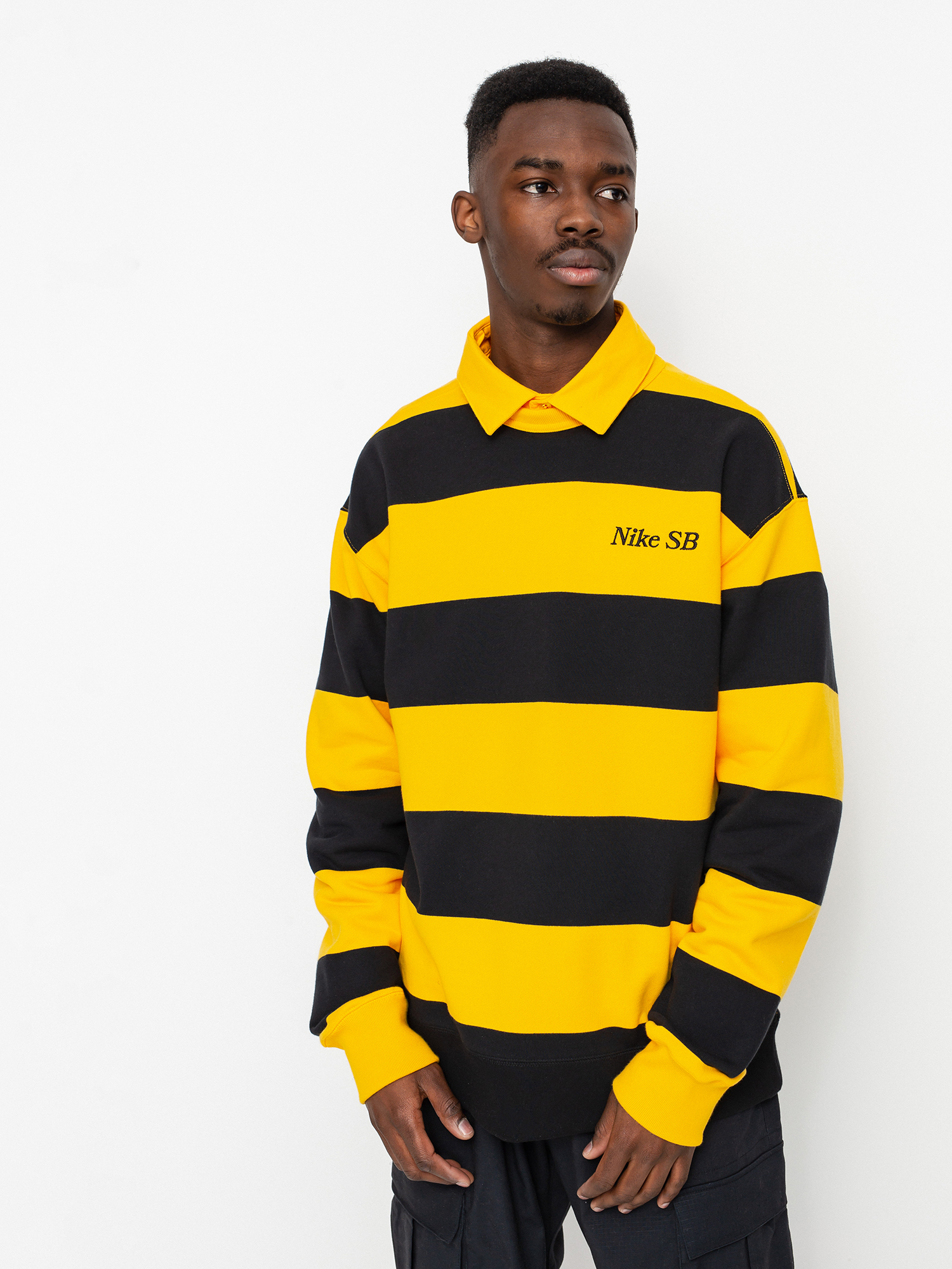 Nike SB Stripe Crew Sweatshirt (university gold/black/black)