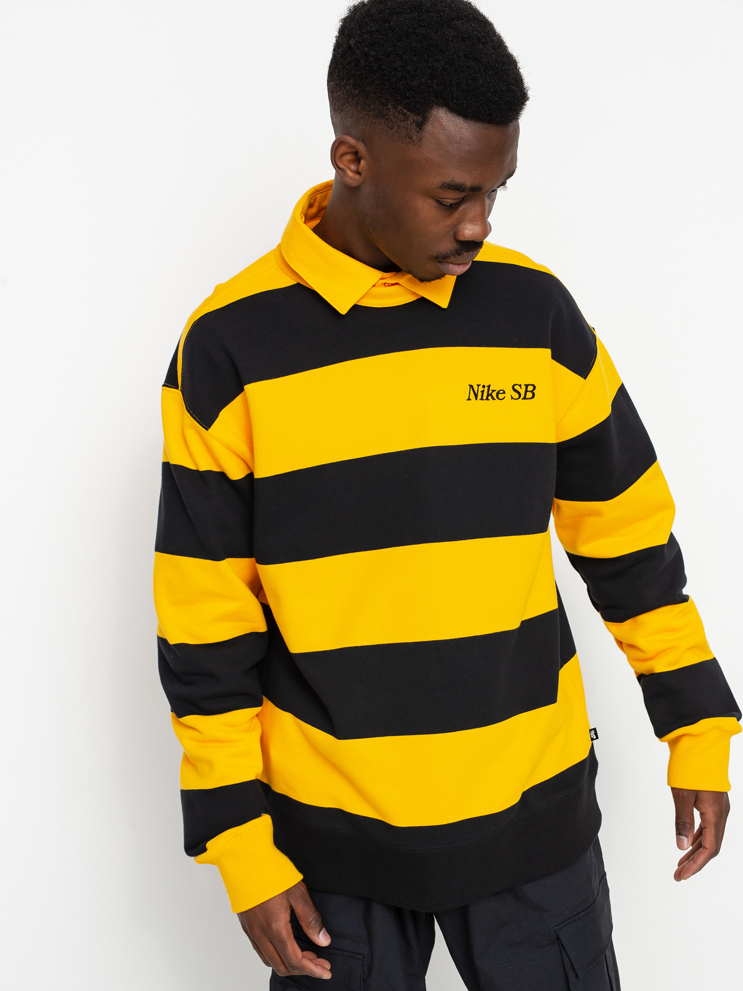 Nike SB Stripe Crew Sweatshirt (university gold/black/black)