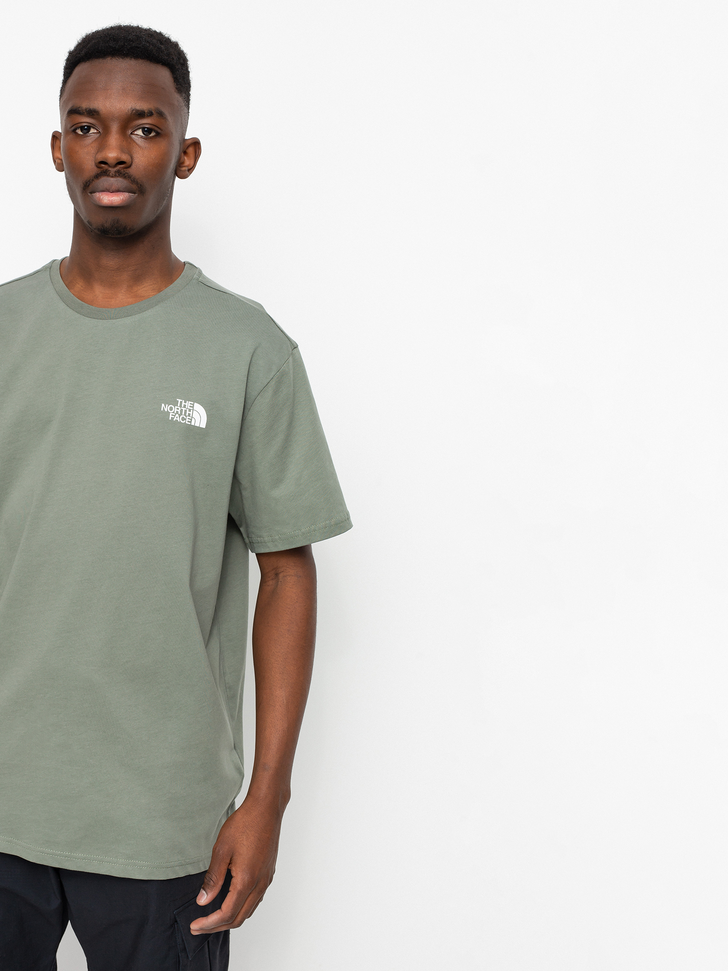 green north face shirt
