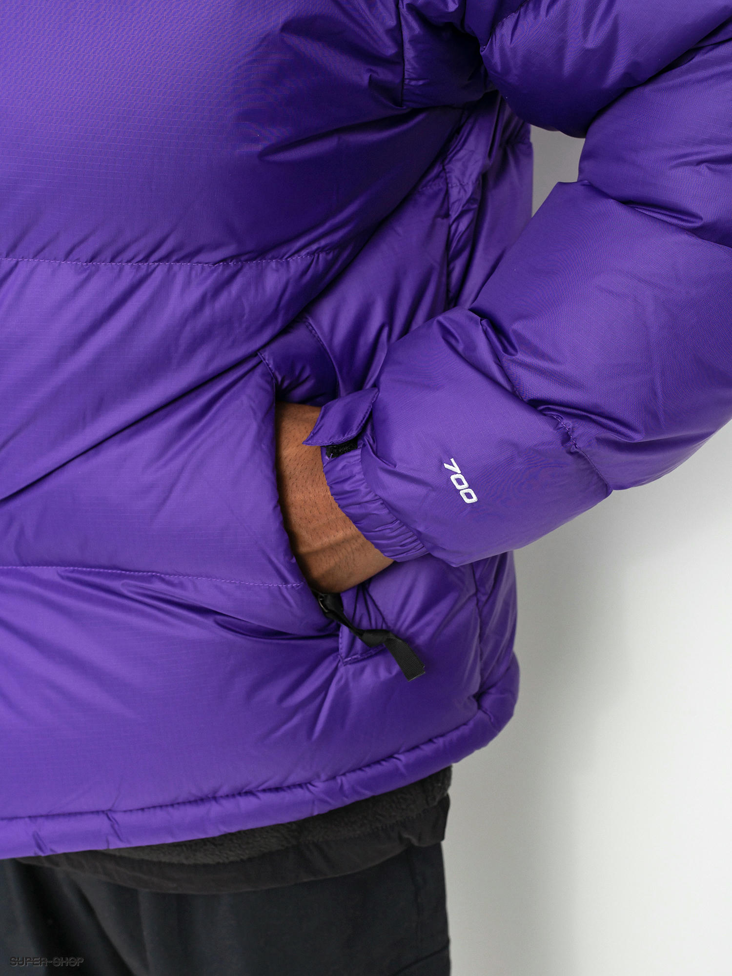 mens purple north face coat