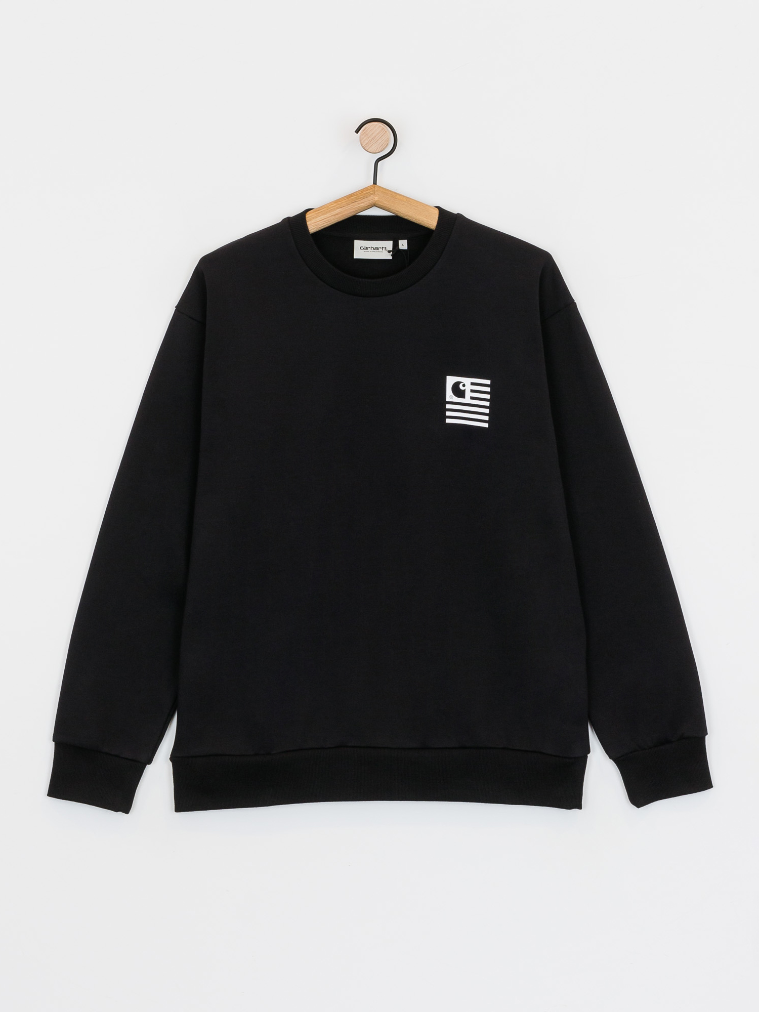 s*Ｍ様 断*)様 Carhartt Wavy State Sweatshirt Carhartt WIP Wavy State Sweatshirt - black (black/white)