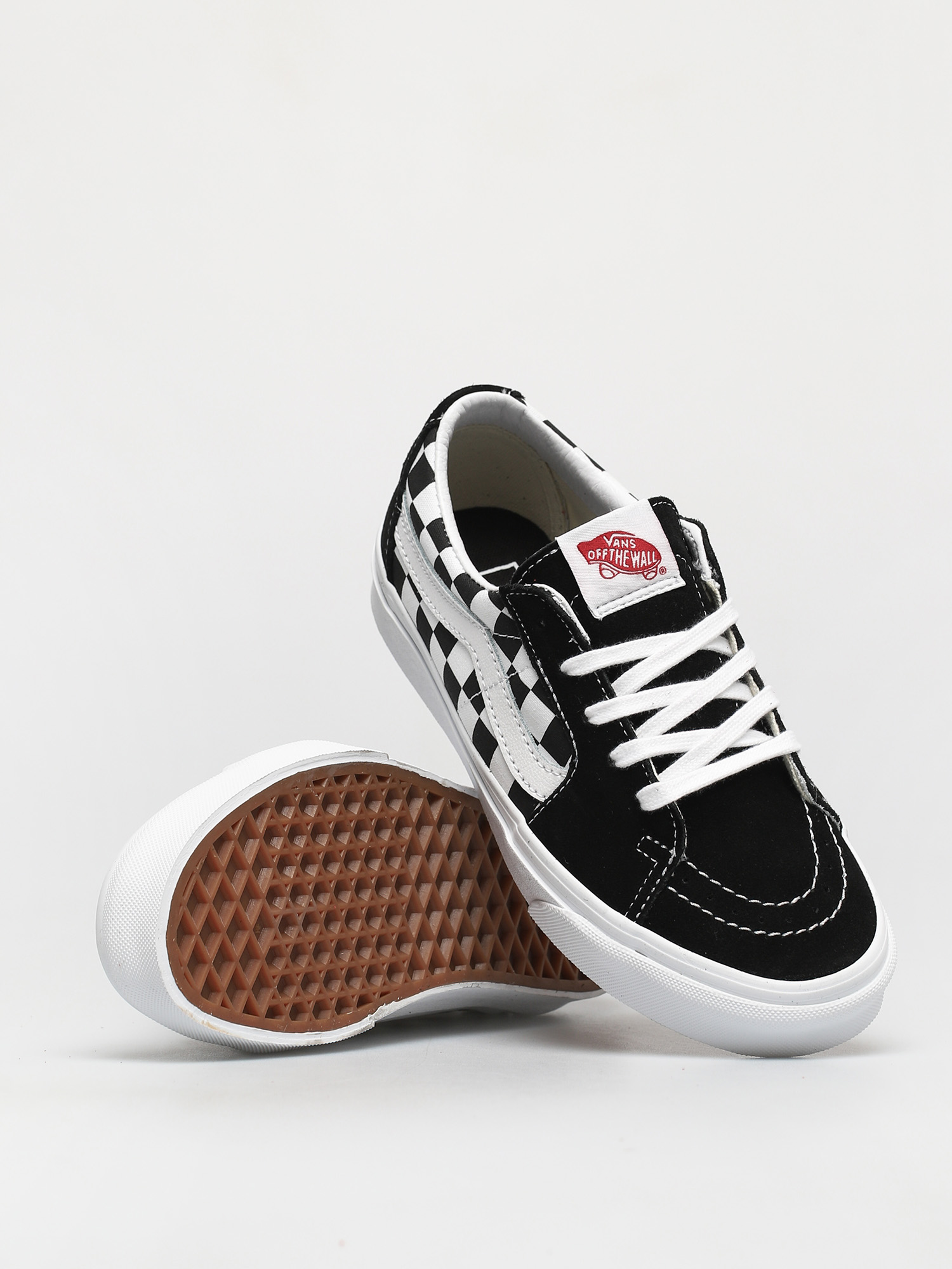 Vans Sk8 Low Schuhe (canvas/suede black/checkerboard)