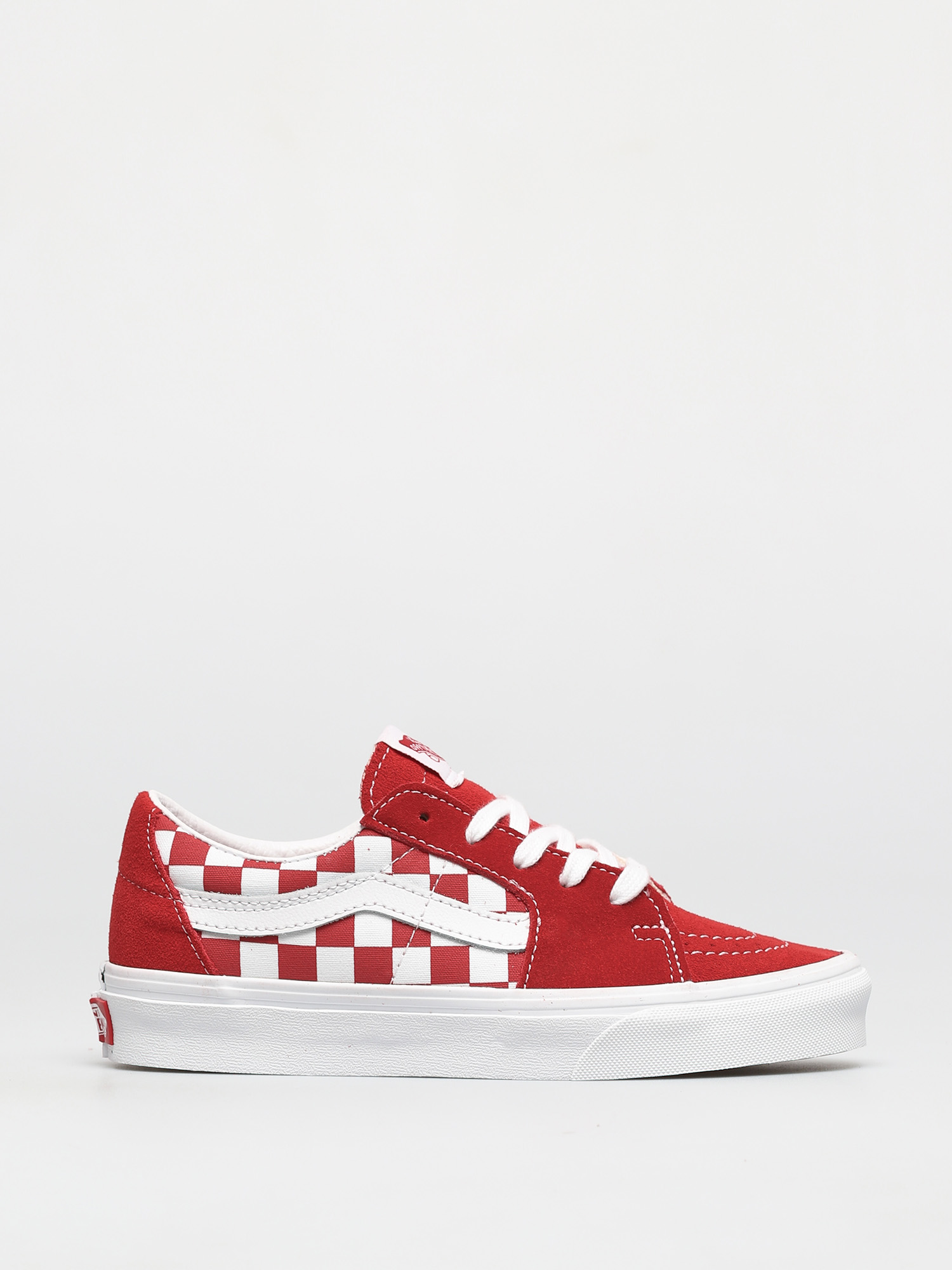 Vans Sk8 Low Shoes (canvas/suede racing red/checkerboard)