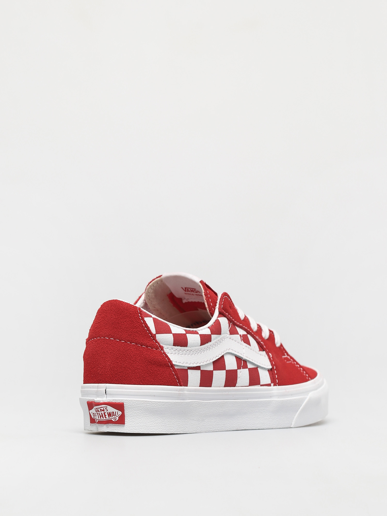 Vans Sk8 Low Shoes (canvas/suede racing red/checkerboard)