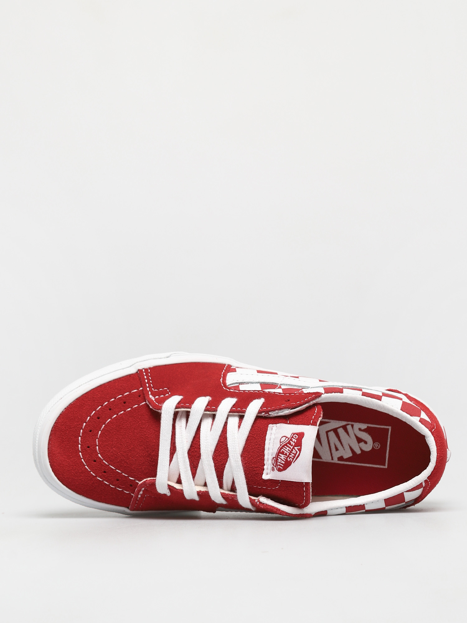 Vans Sk8 Low Shoes (canvas/suede racing red/checkerboard)