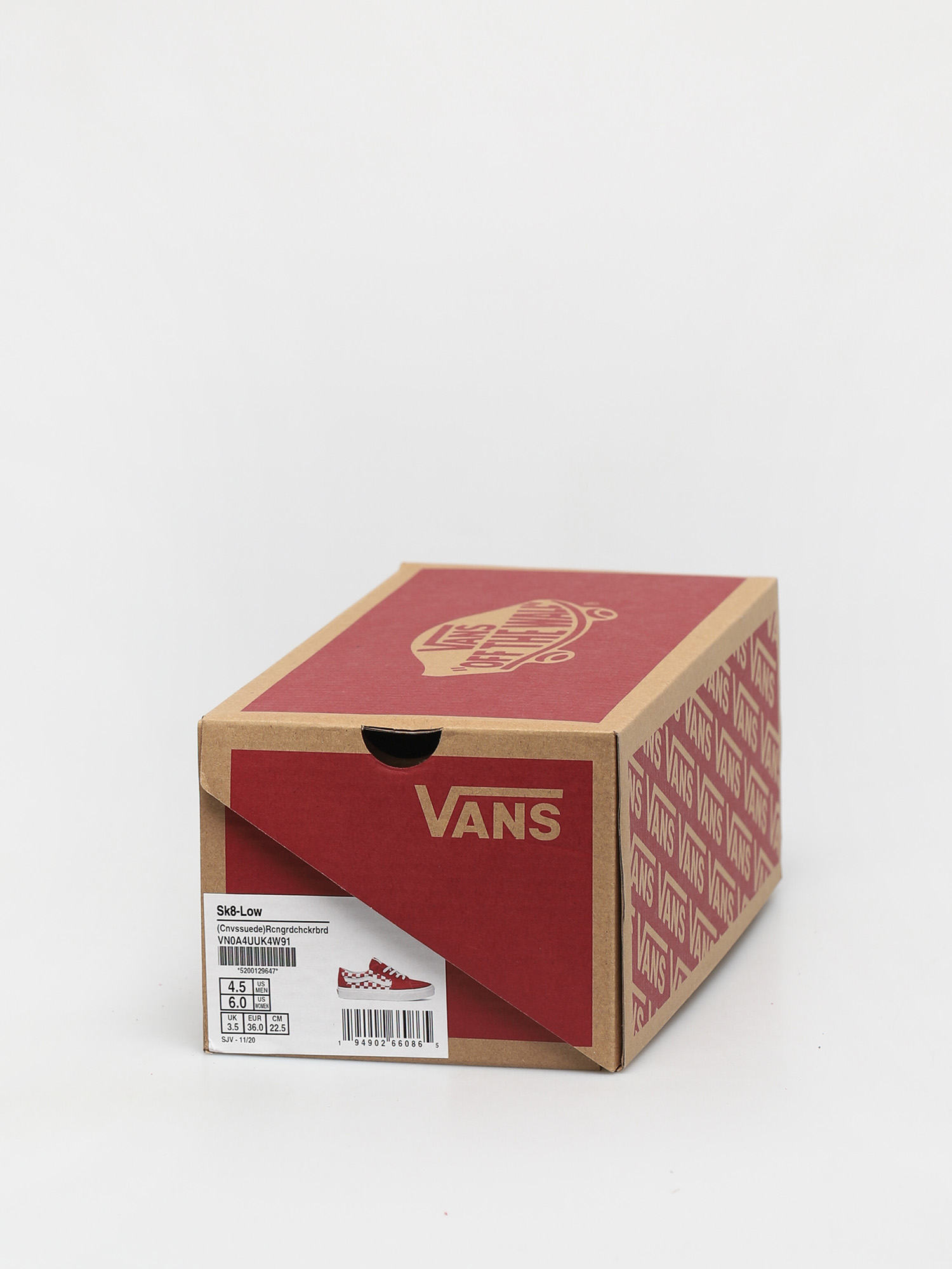 Vans Sk8 Low Shoes (canvas/suede racing red/checkerboard)