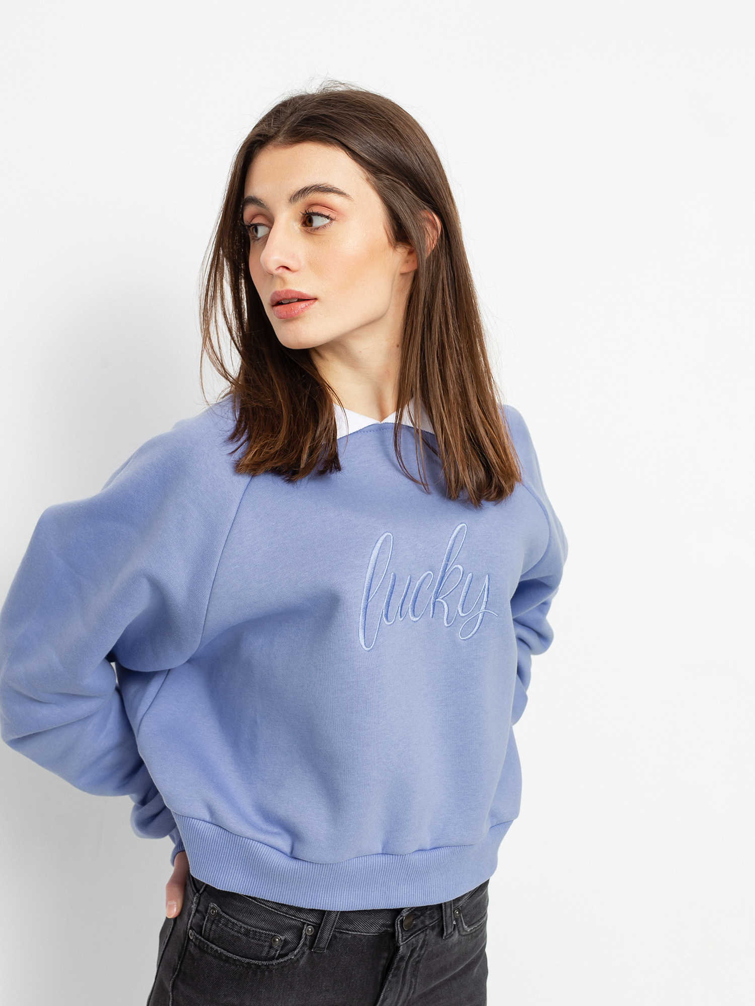 Local Heroes Lucky Collar Raglan Sweatshirt Wmn (blueberry)