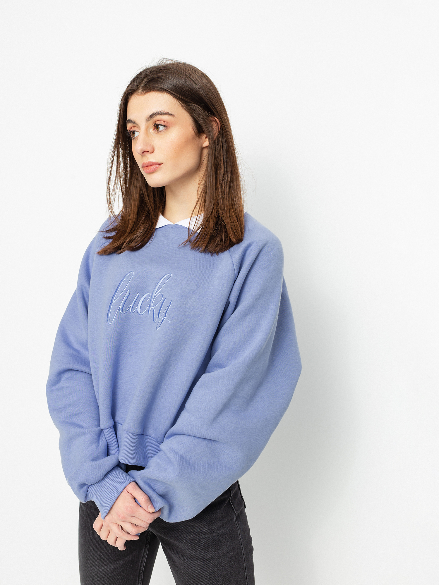 Local Heroes Lucky Collar Raglan Sweatshirt Wmn (blueberry)