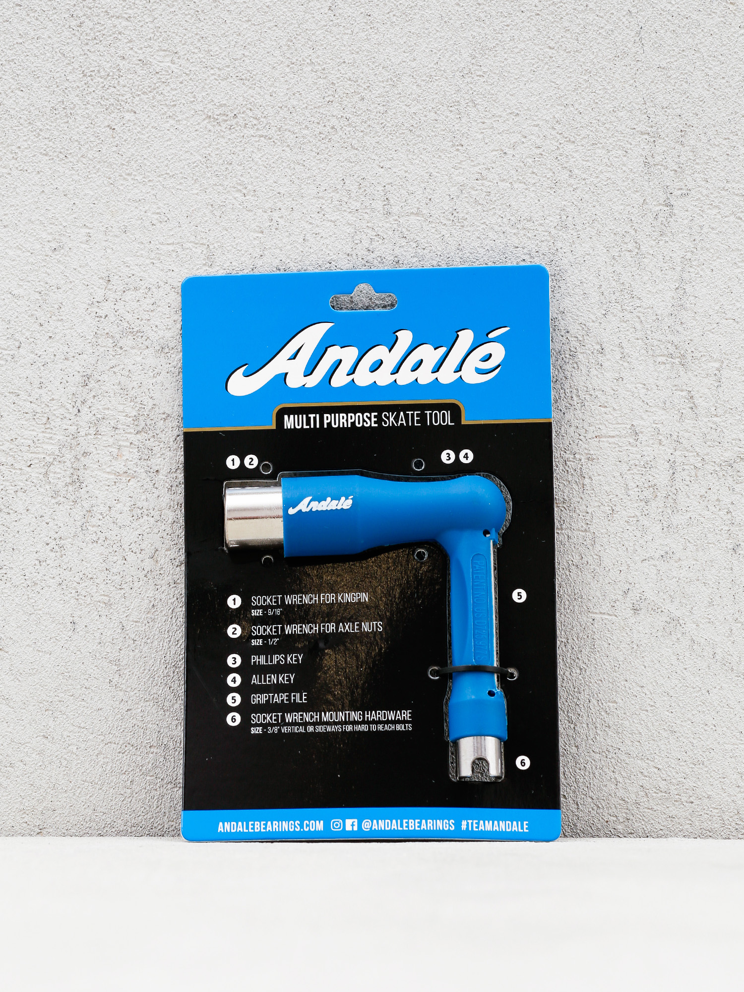 Andale Multi Purpose Ratchet Skate Tool Film (blue)