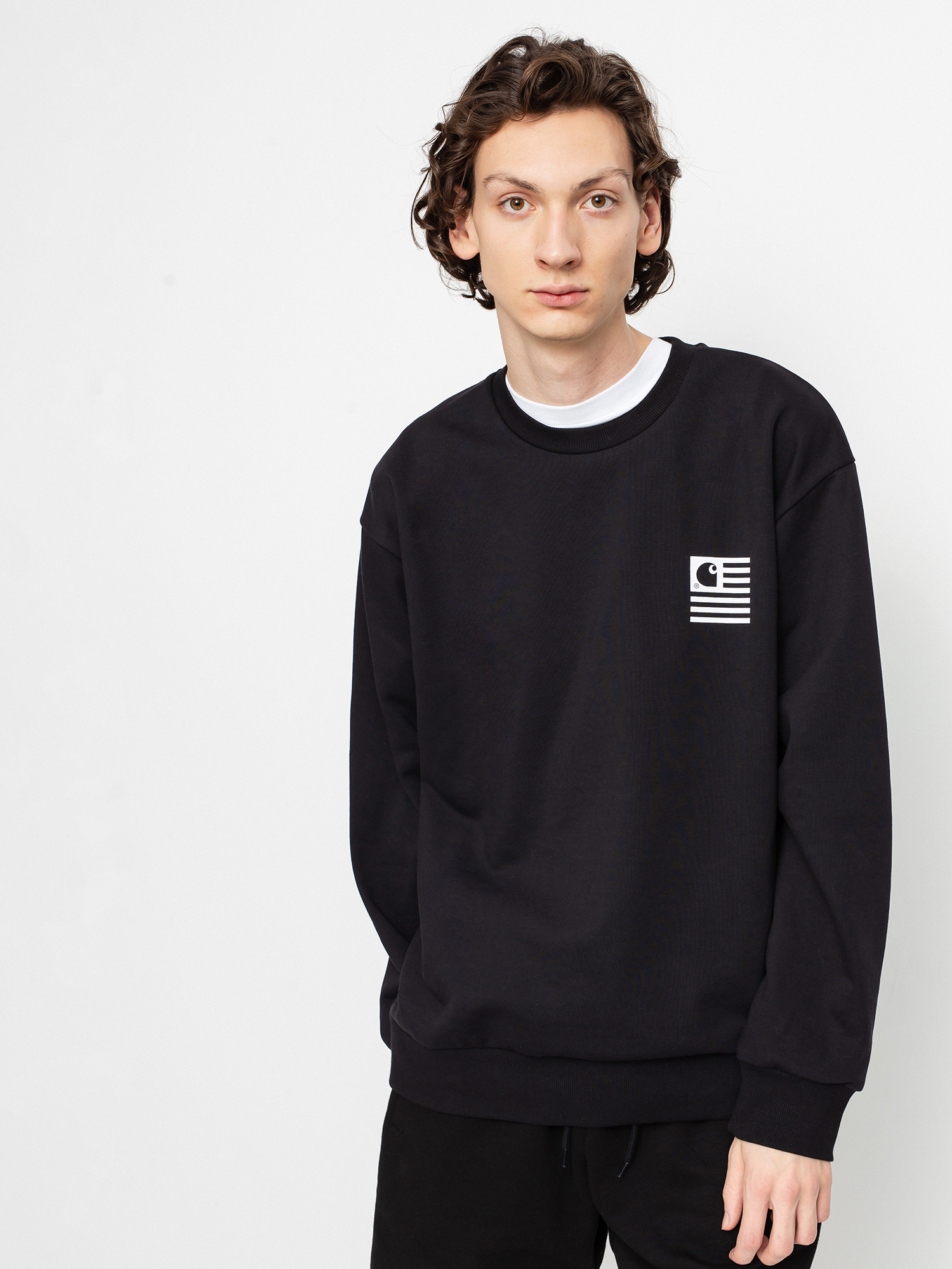 Carhartt WIP Wavy State Sweatshirt - black (black/white)