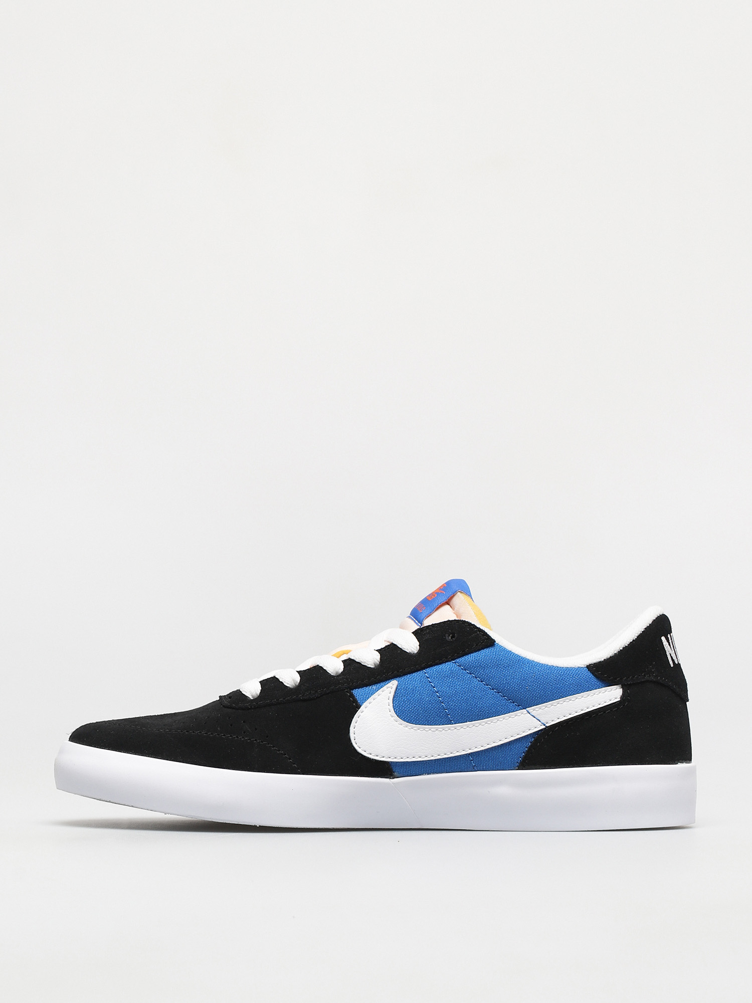 Nike SB Heritage Vulc Shoes (black/white signal blue safety orange)