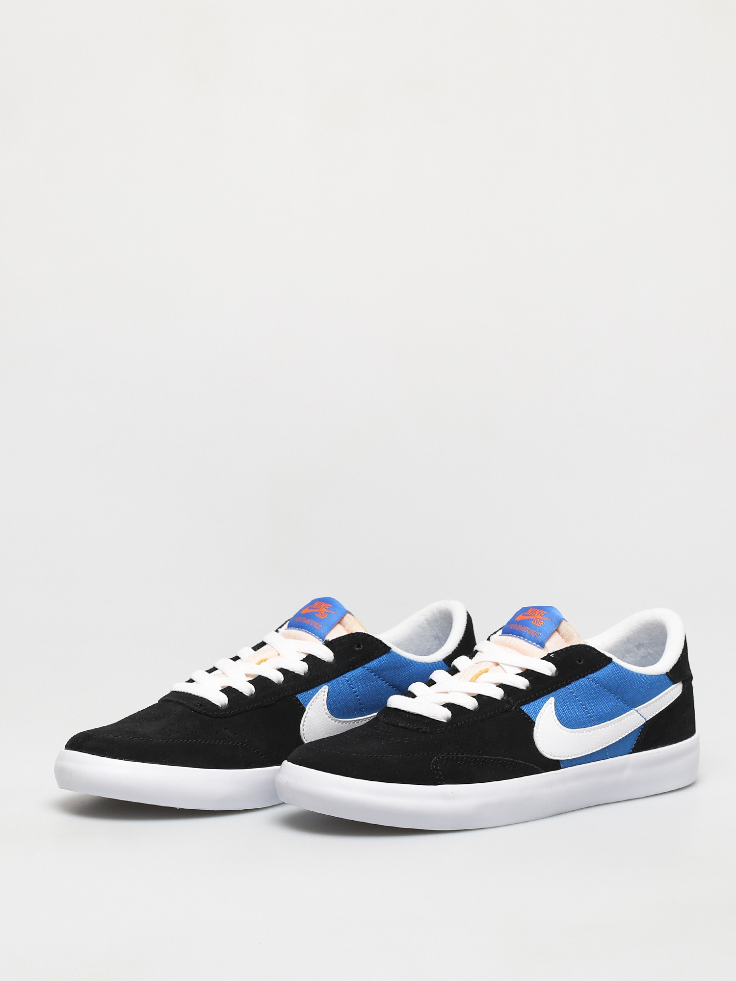 Nike SB Heritage Vulc Shoes (black/white signal blue safety orange)