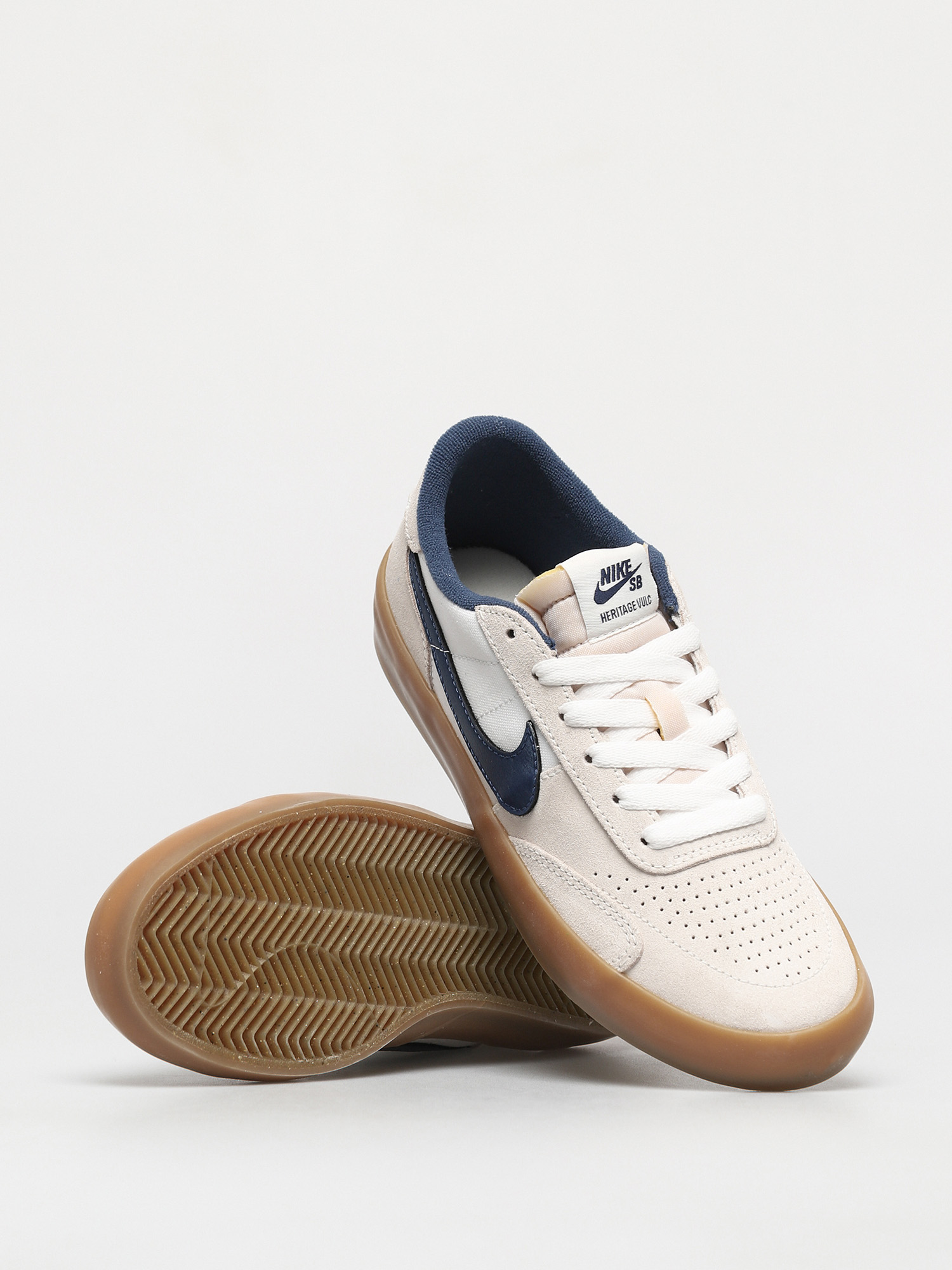 Nike SB Heritage Vulc Schuhe (summit white/navy white gum light brown)
