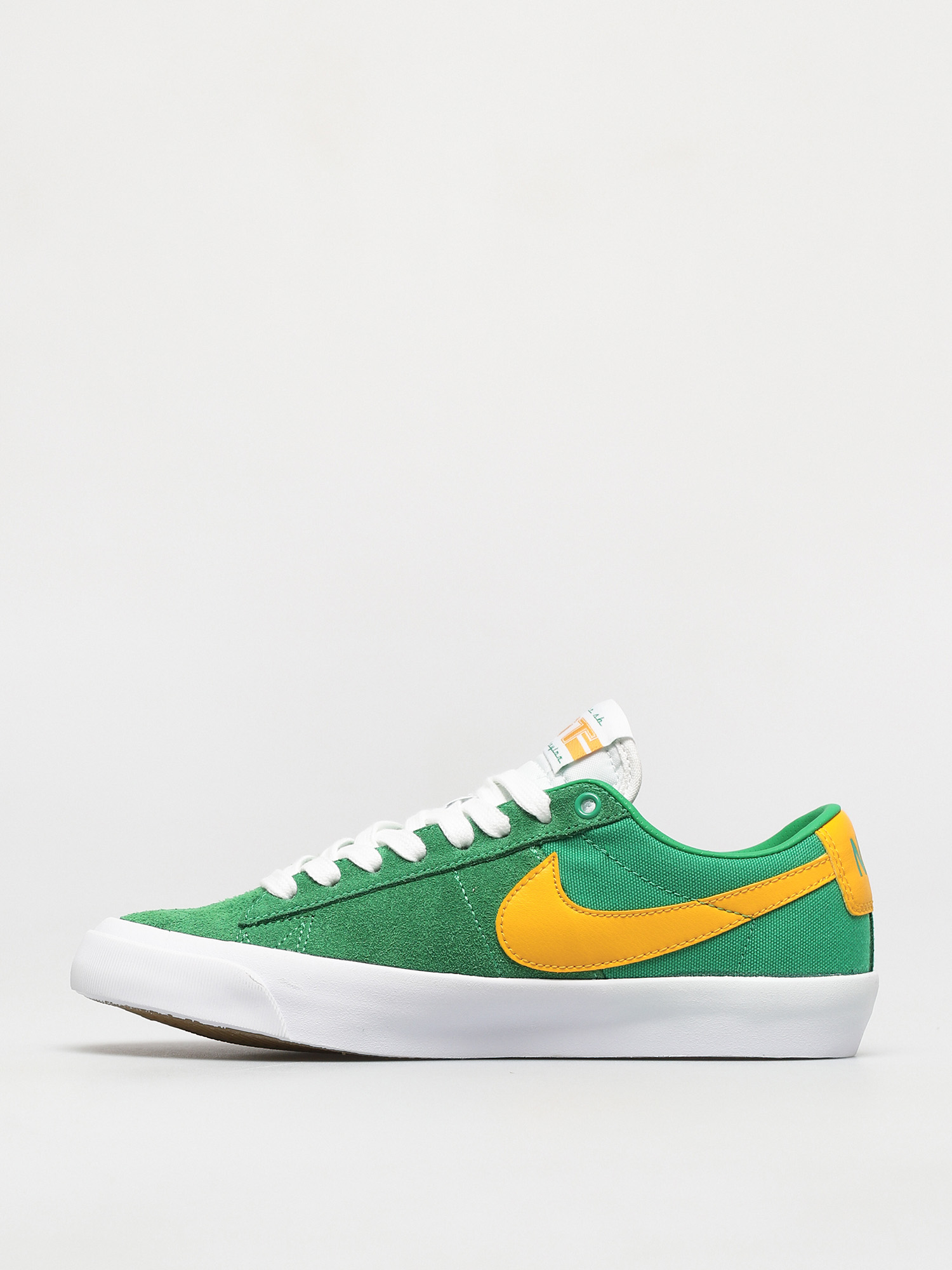 Nike Sb Zoom Blazer Low Pro Gt Shoes Lucky Green University Gold Black White