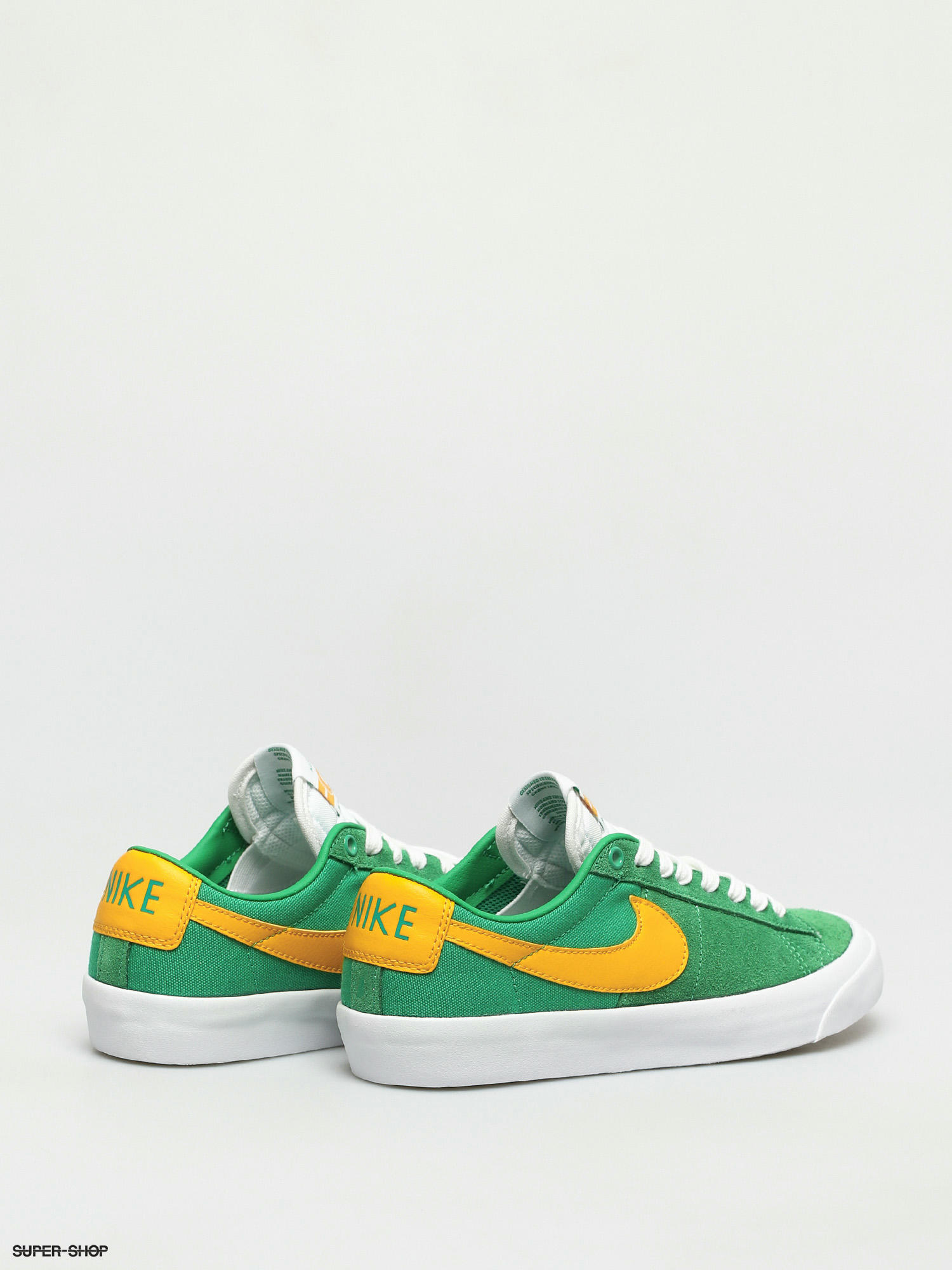 Nike Sb Zoom Blazer Low Pro Gt Shoes Lucky Green University Gold Black White