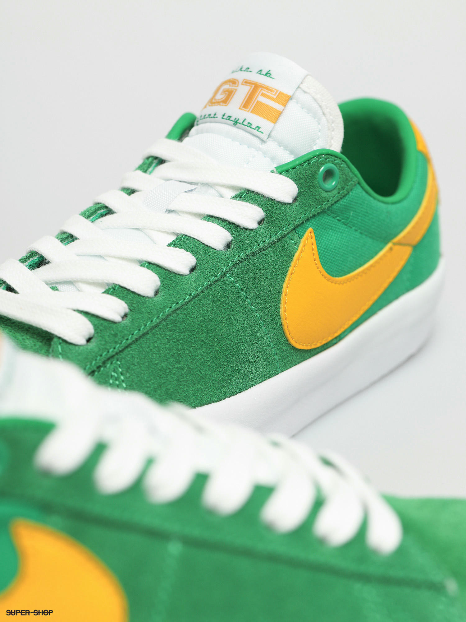 Nike Sb Zoom Blazer Low Pro Gt Schuhe Lucky Green University Gold Black White