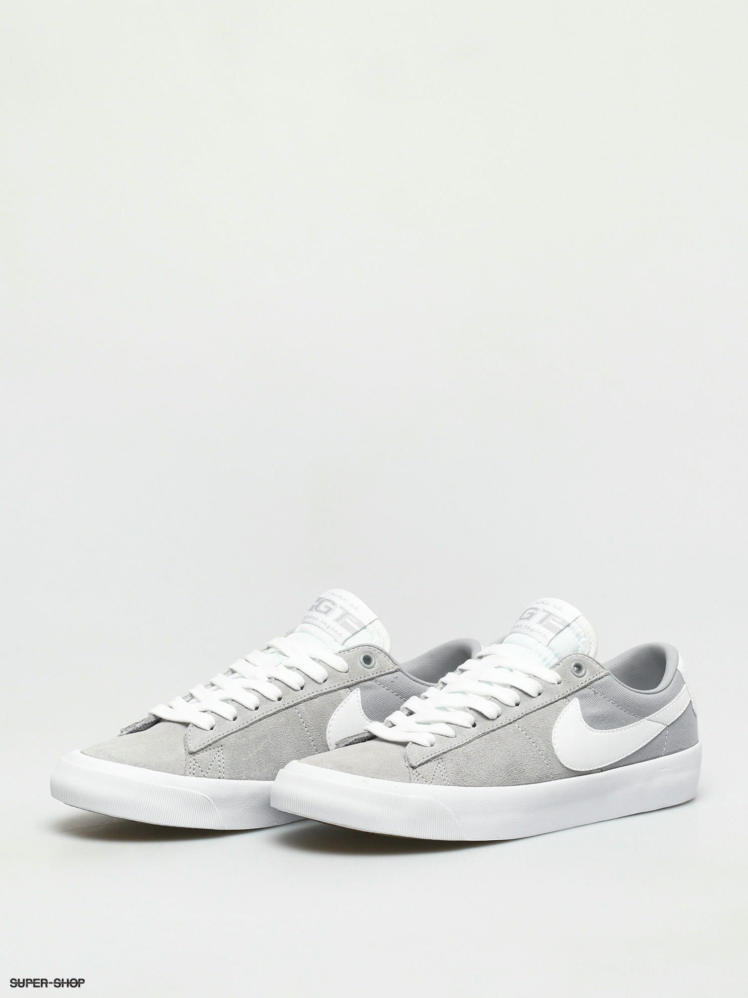 Nike Sb Zoom Blazer Low Pro Gt Shoes Wolf Grey White Wolf Grey White