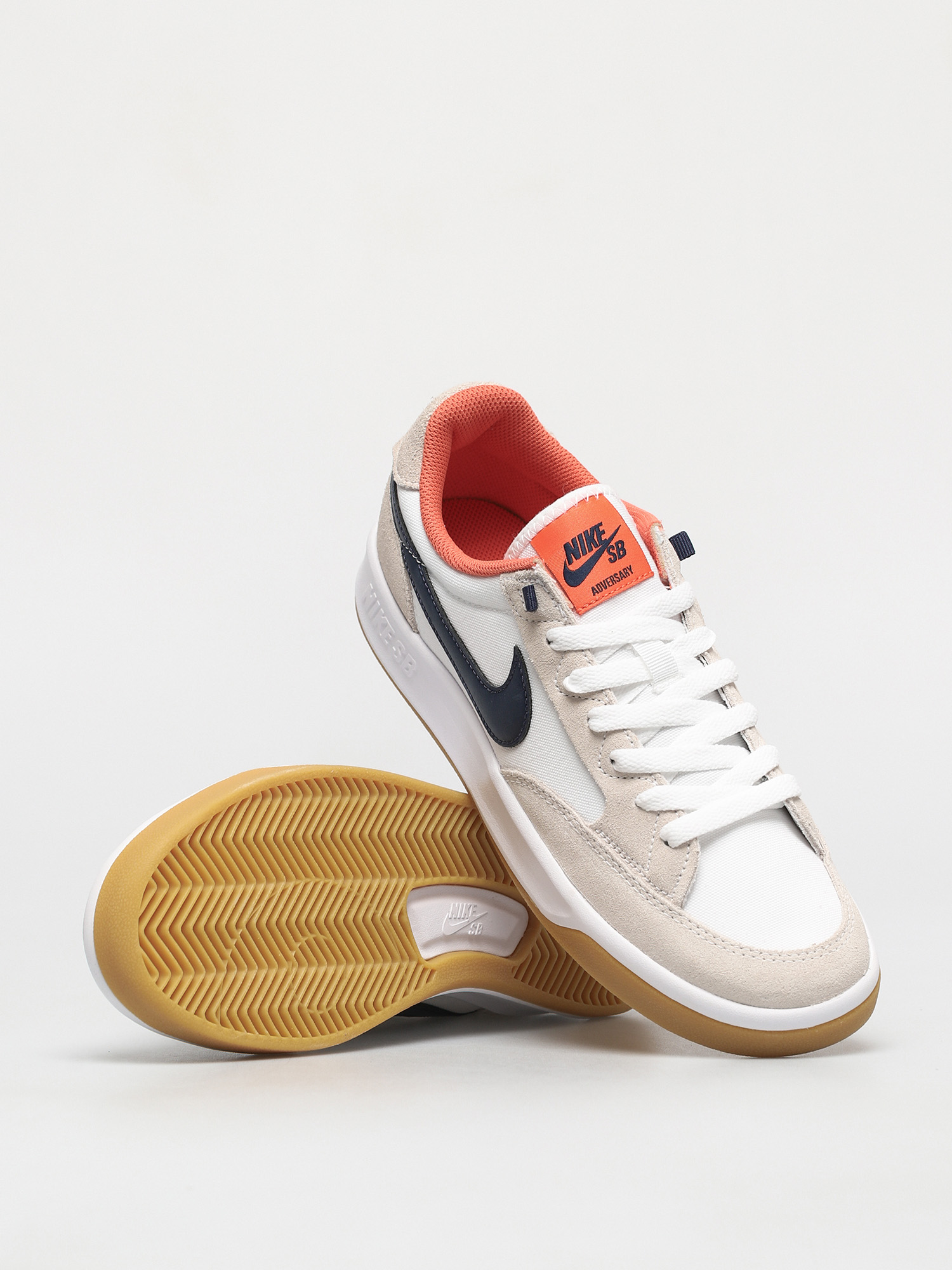 Nike SB Adversary Premium Schuhe (white/midnight navy turf orange)