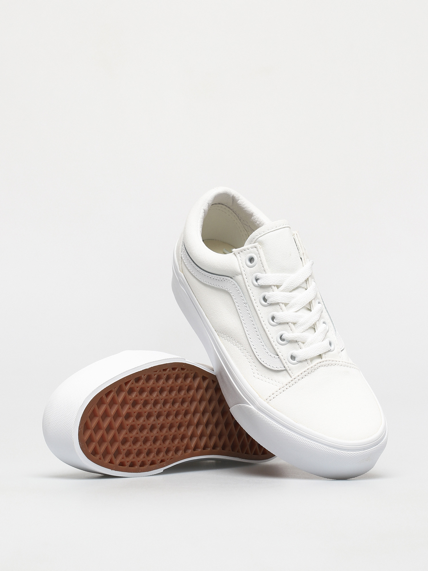 Vans Old Skool Platform Shoes (true white)